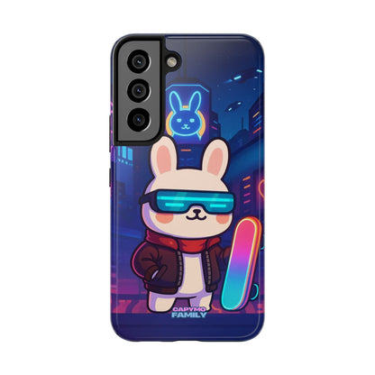 Capymo Family Cute Cartoon Bunny Tough Phone Case –Cyberpunk Bunny "Toto" Phone Case - Capymo Family