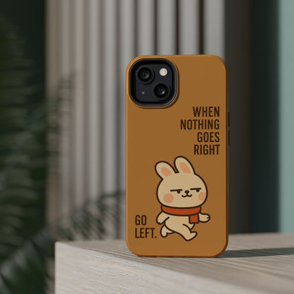 Capymo Family Cute Cartoon Bunny Tough Phone Case –Go Left Bunny "Toto" Phone Case - Capymo Family