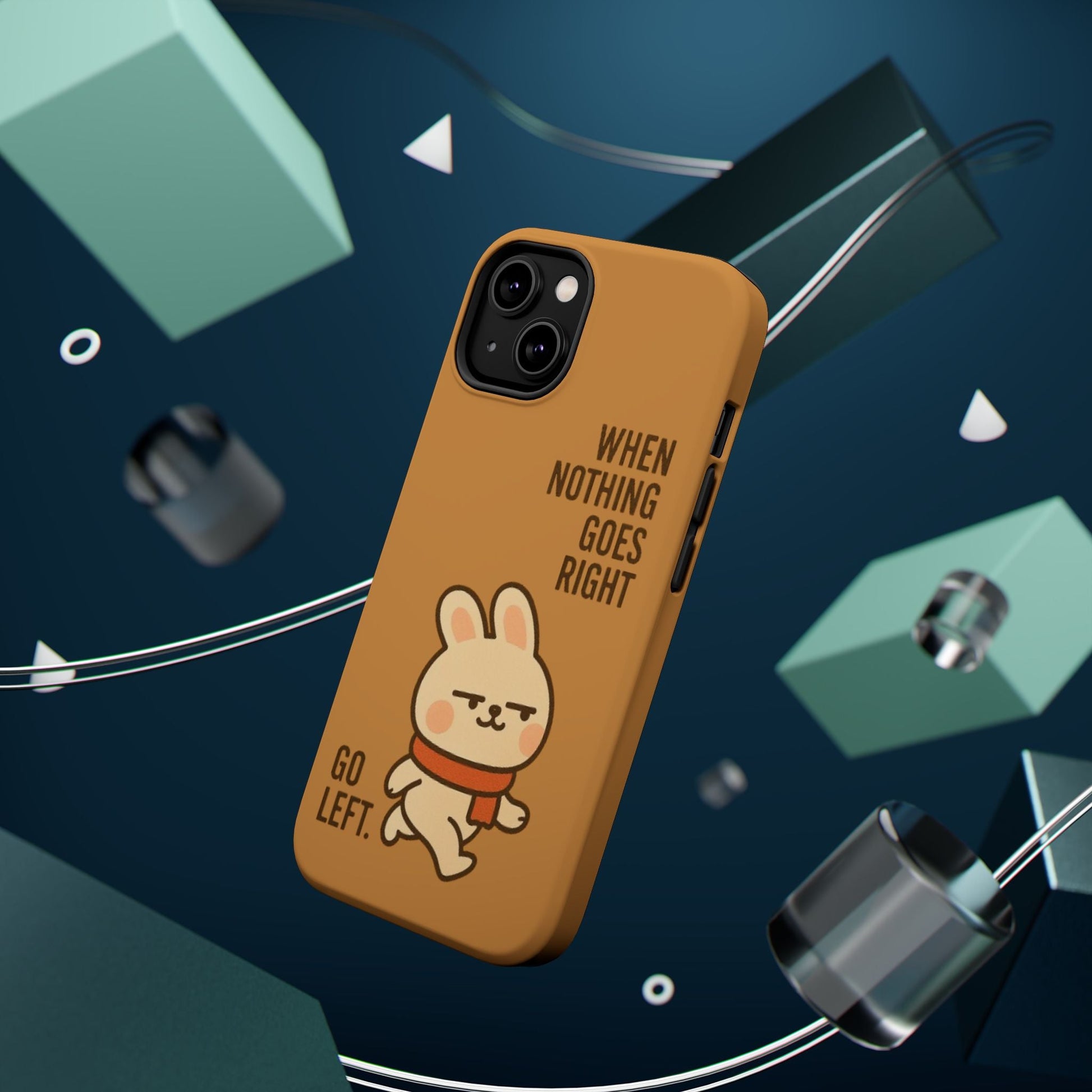 Capymo Family Cute Cartoon Bunny Tough Phone Case –Go Left Bunny "Toto" Phone Case - Capymo Family