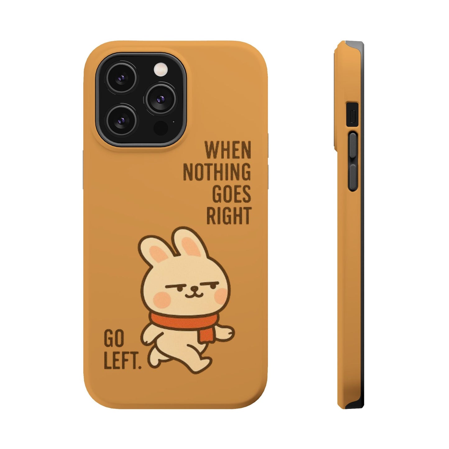 Capymo Family Cute Cartoon Bunny Tough Phone Case –Go Left Bunny "Toto" Phone Case - Capymo Family