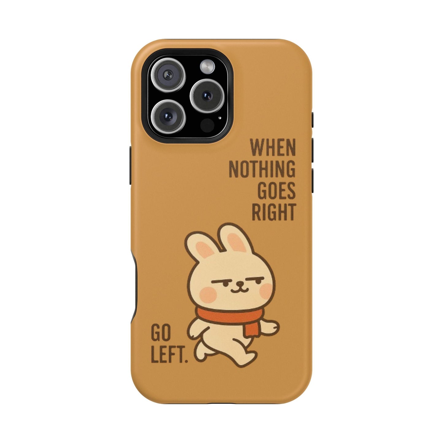 Capymo Family Cute Cartoon Bunny Tough Phone Case –Go Left Bunny "Toto" Phone Case - Capymo Family