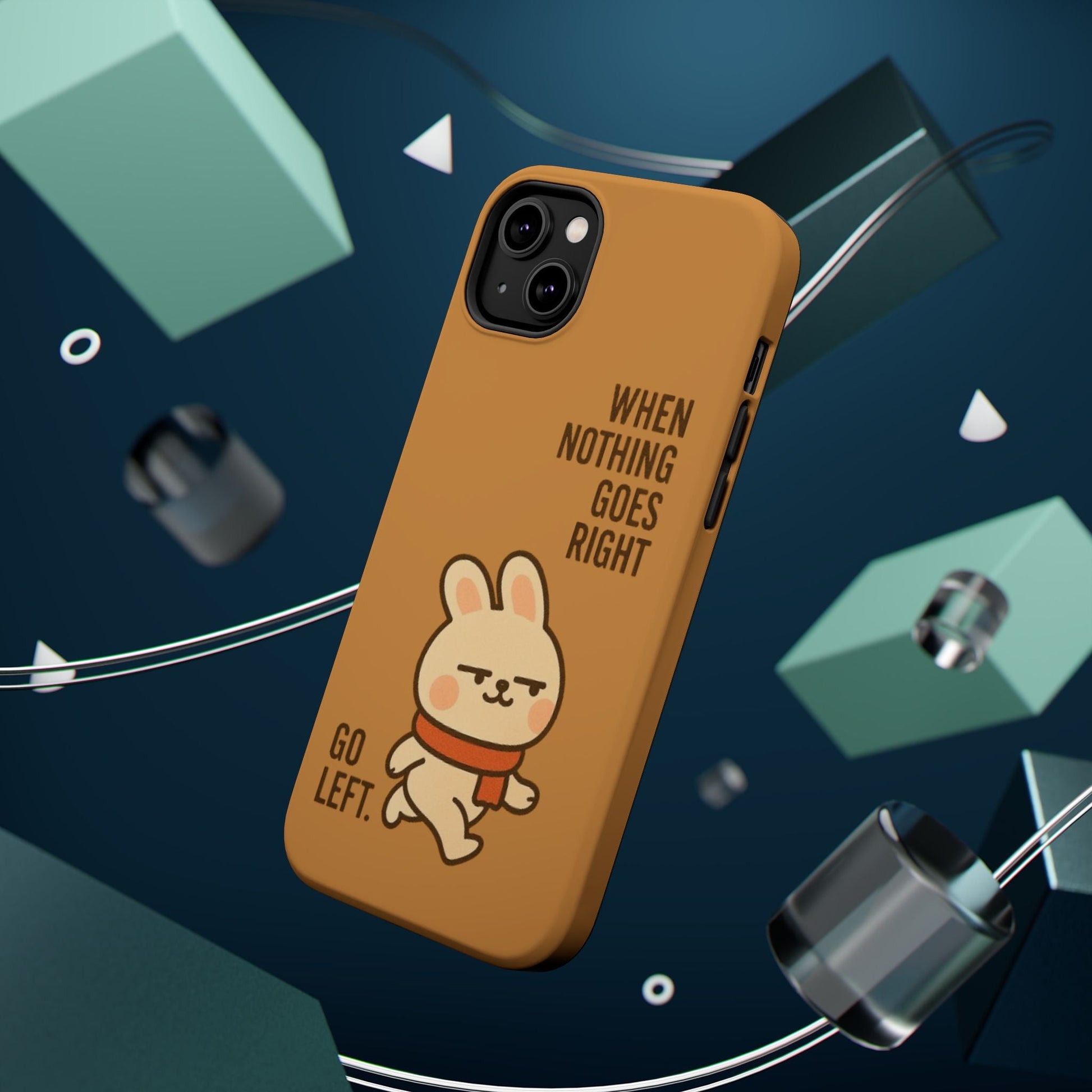 Capymo Family Cute Cartoon Bunny Tough Phone Case –Go Left Bunny "Toto" Phone Case - Capymo Family