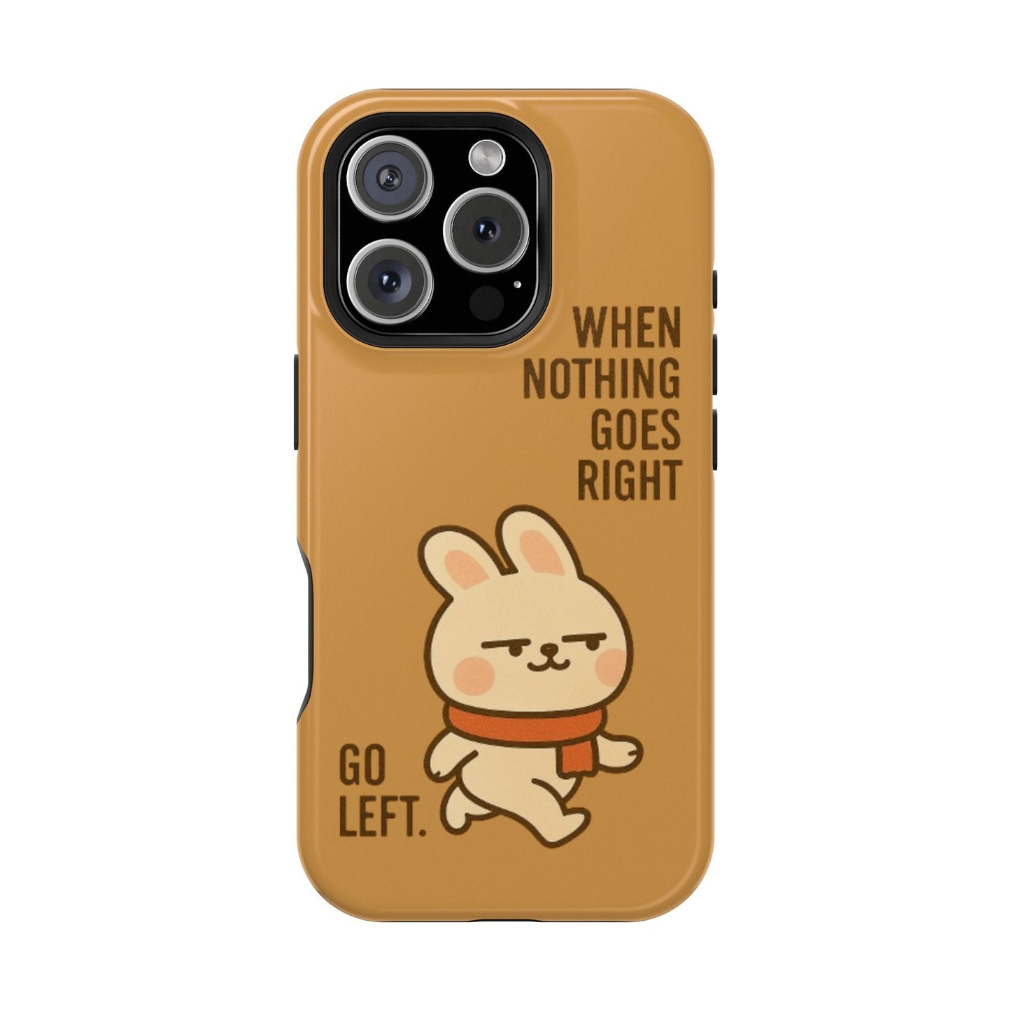 Capymo Family Cute Cartoon Bunny Tough Phone Case –Go Left Bunny "Toto" Phone Case - Capymo Family
