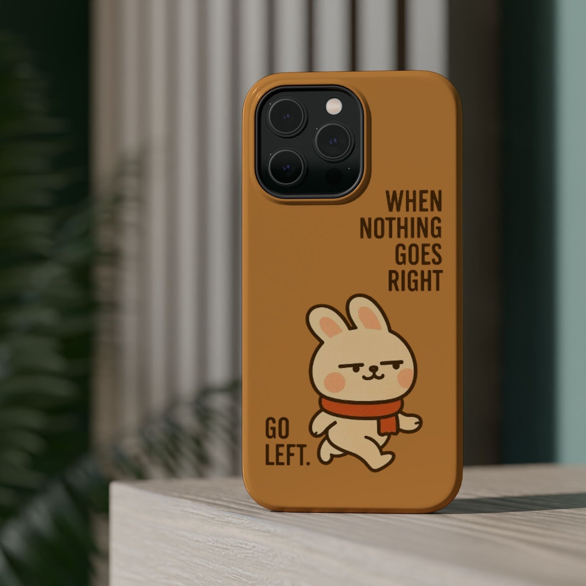 Capymo Family Cute Cartoon Bunny Tough Phone Case –Go Left Bunny "Toto" Phone Case - Capymo Family