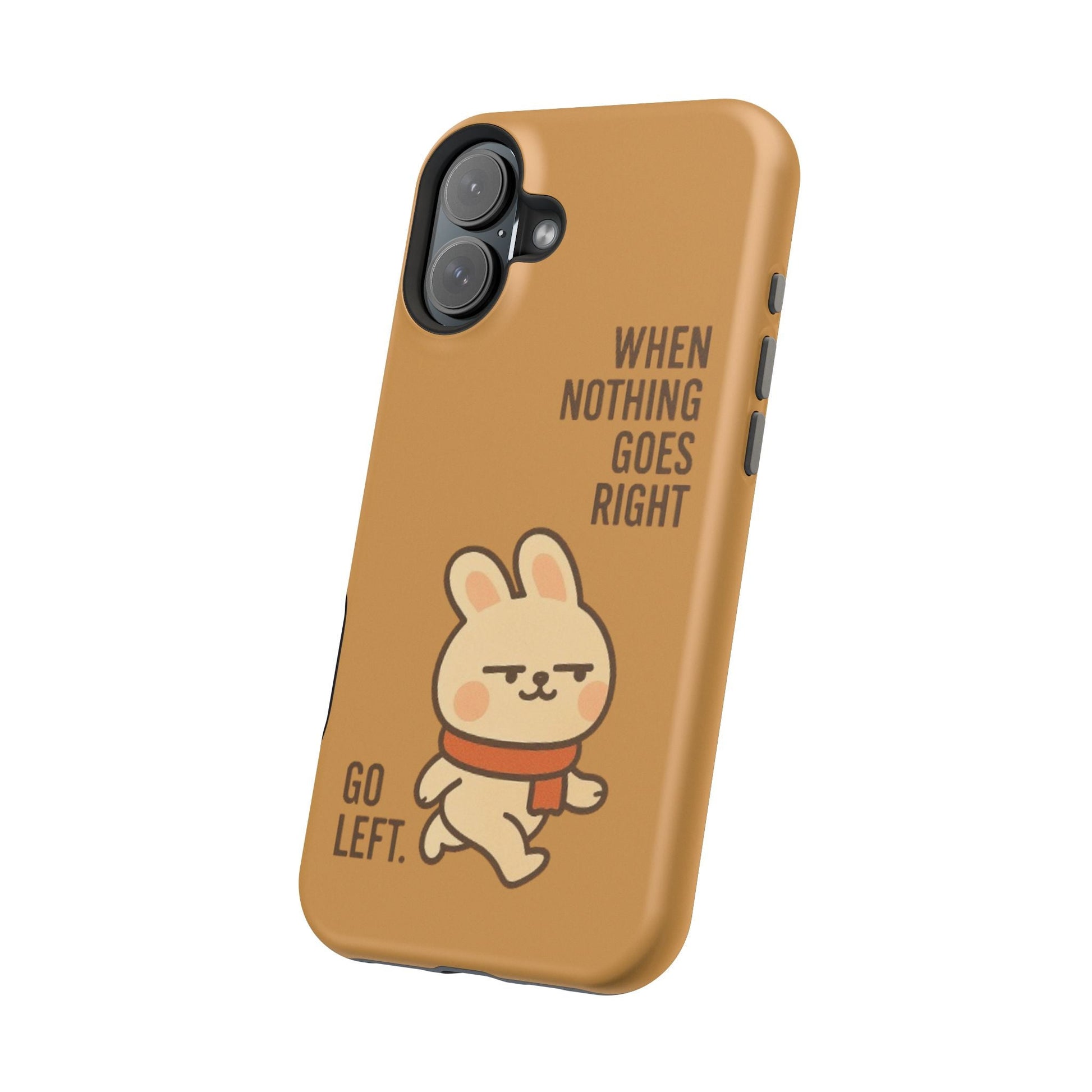 Capymo Family Cute Cartoon Bunny Tough Phone Case –Go Left Bunny "Toto" Phone Case - Capymo Family