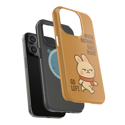 Capymo Family Cute Cartoon Bunny Tough Phone Case –Go Left Bunny "Toto" Phone Case - Capymo Family