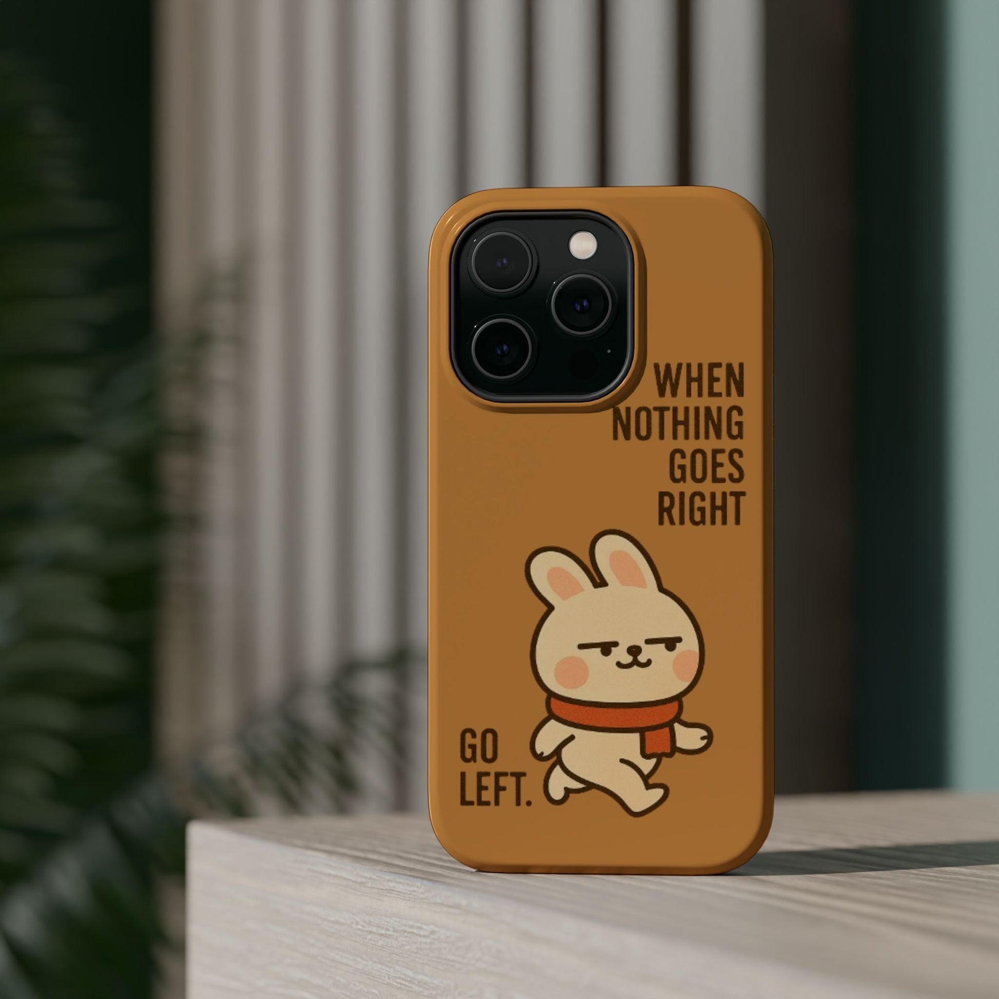 Capymo Family Cute Cartoon Bunny Tough Phone Case –Go Left Bunny "Toto" Phone Case - Capymo Family