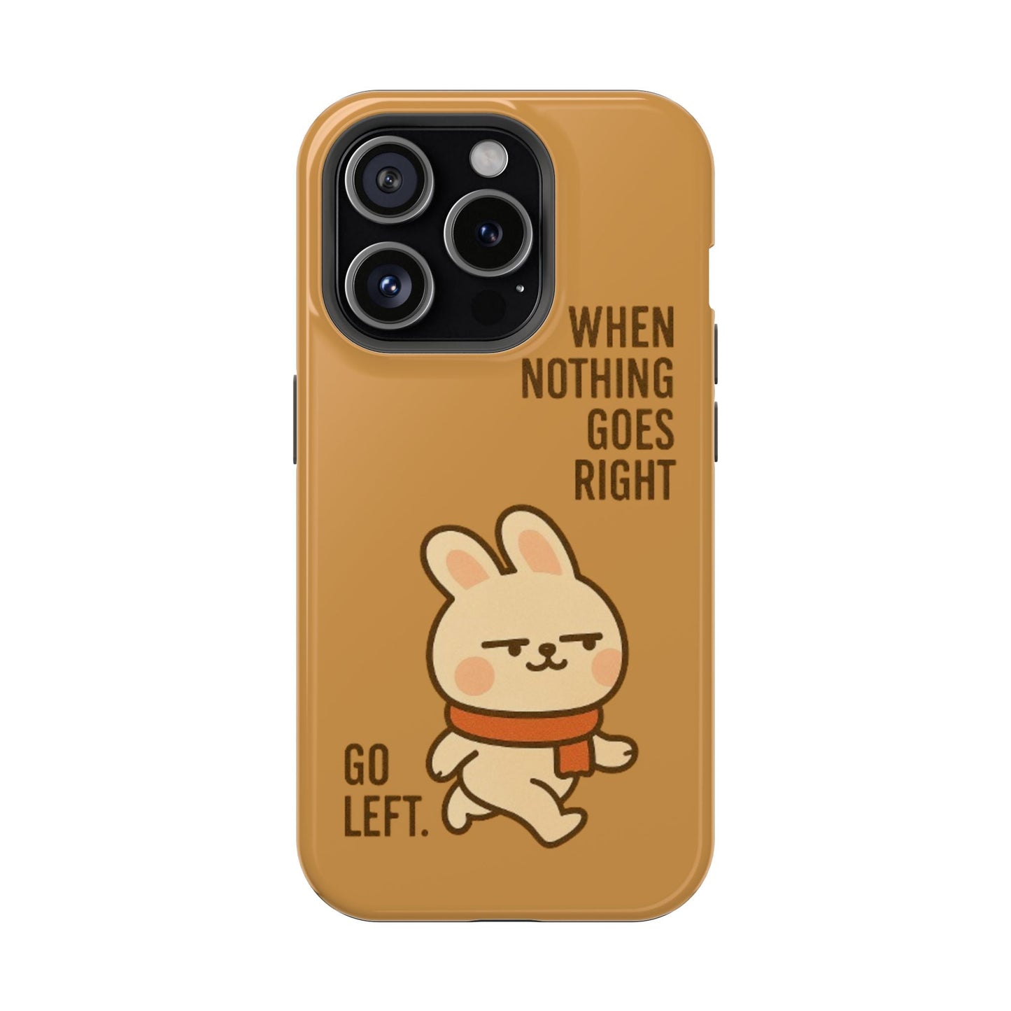 Capymo Family Cute Cartoon Bunny Tough Phone Case –Go Left Bunny "Toto" Phone Case - Capymo Family