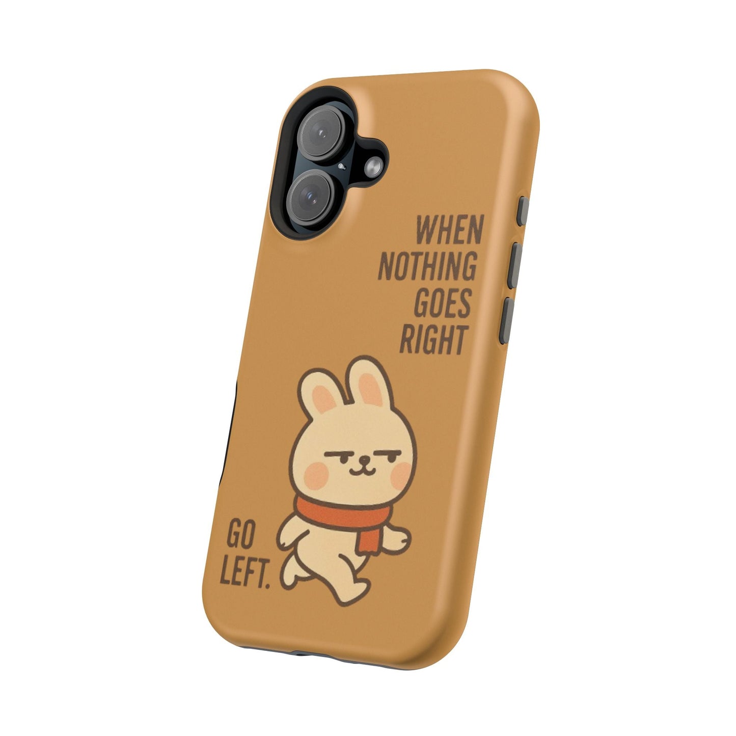Capymo Family Cute Cartoon Bunny Tough Phone Case –Go Left Bunny "Toto" Phone Case - Capymo Family
