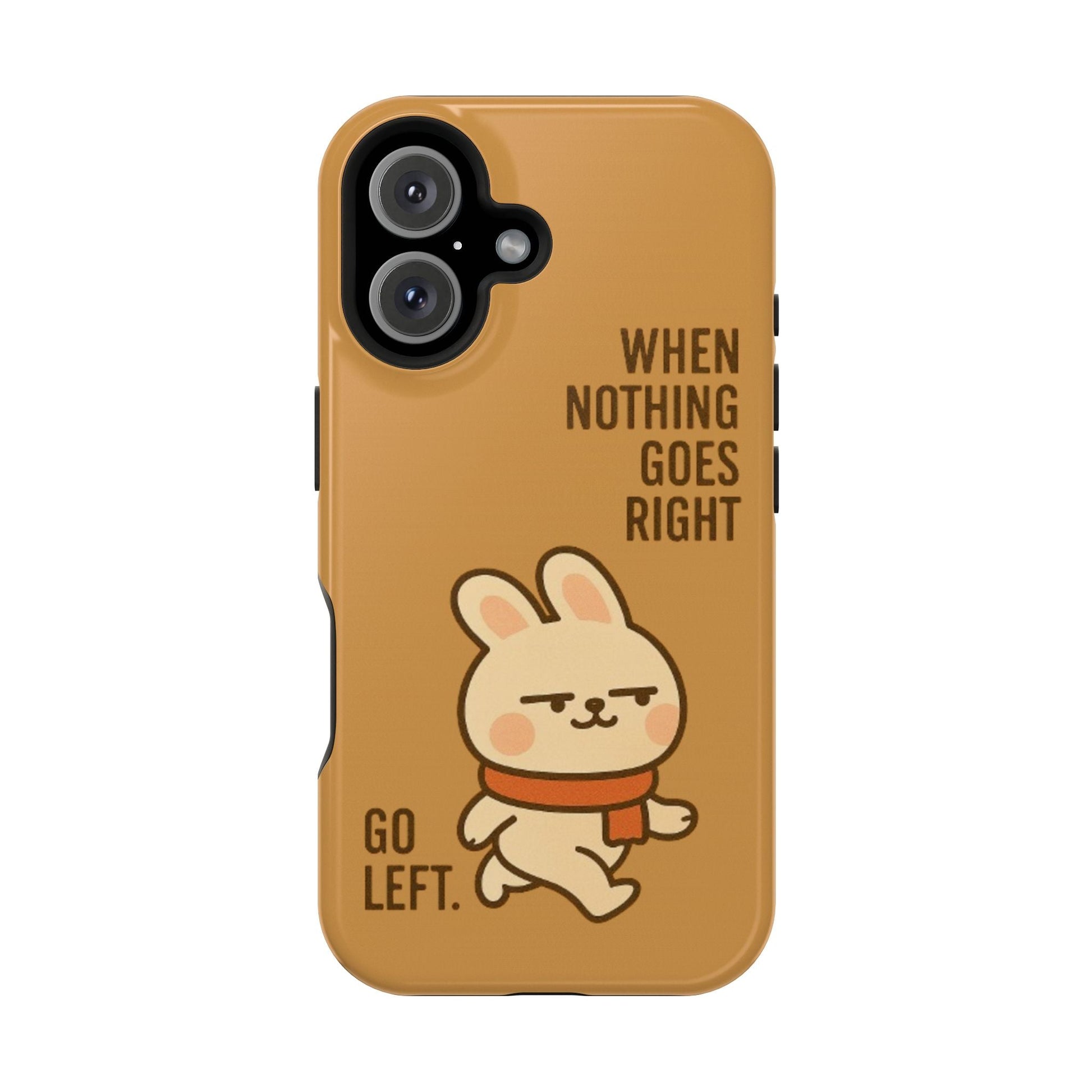 Capymo Family Cute Cartoon Bunny Tough Phone Case –Go Left Bunny "Toto" Phone Case - Capymo Family
