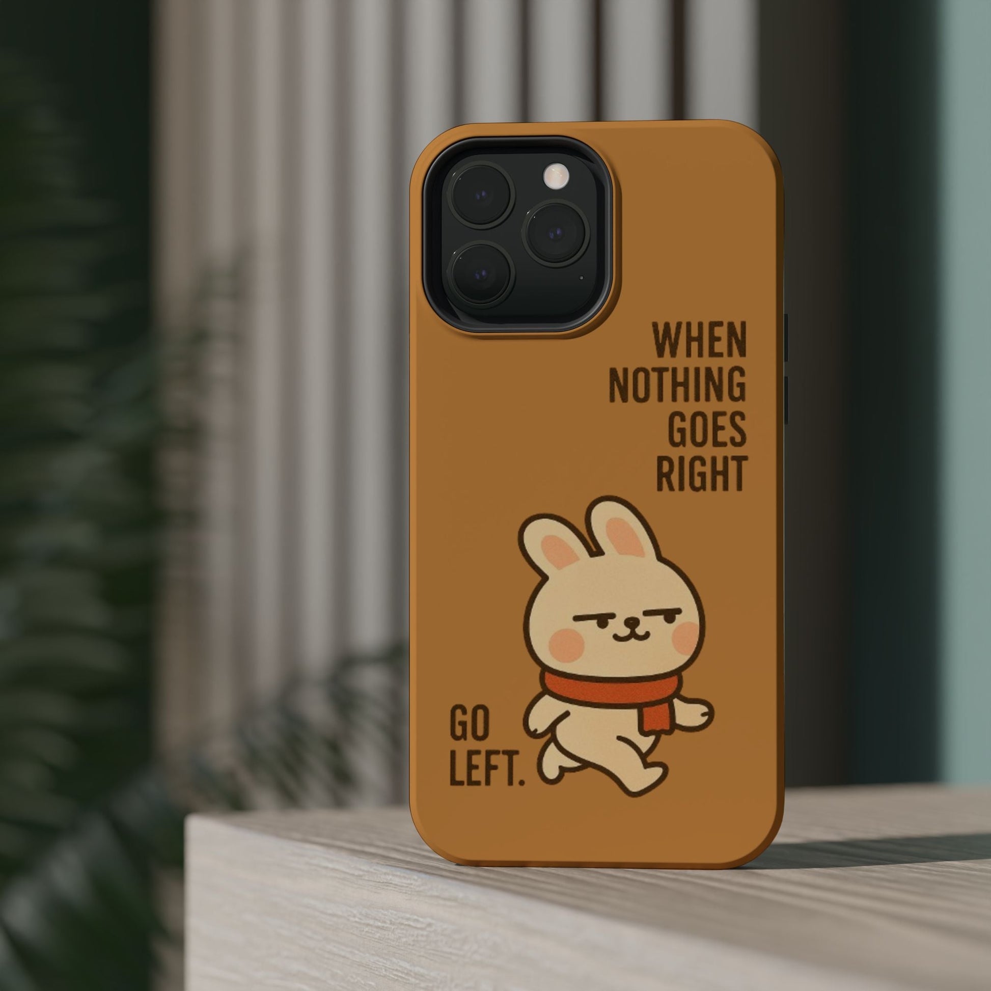 Capymo Family Cute Cartoon Bunny Tough Phone Case –Go Left Bunny "Toto" Phone Case - Capymo Family