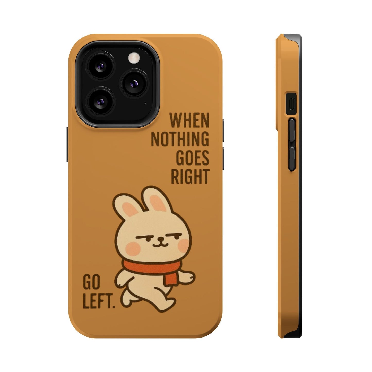 Capymo Family Cute Cartoon Bunny Tough Phone Case –Go Left Bunny "Toto" Phone Case - Capymo Family