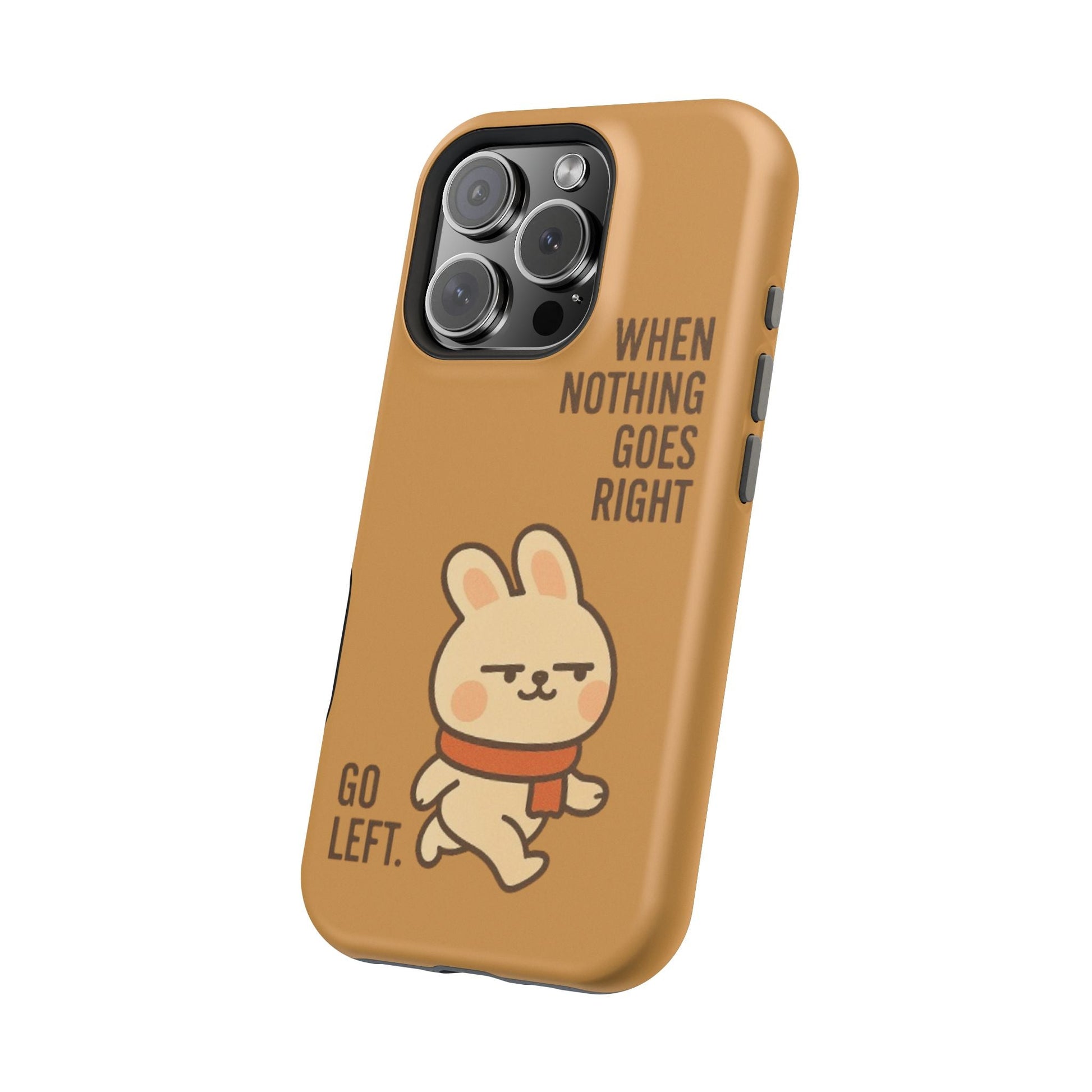 Capymo Family Cute Cartoon Bunny Tough Phone Case –Go Left Bunny "Toto" Phone Case - Capymo Family