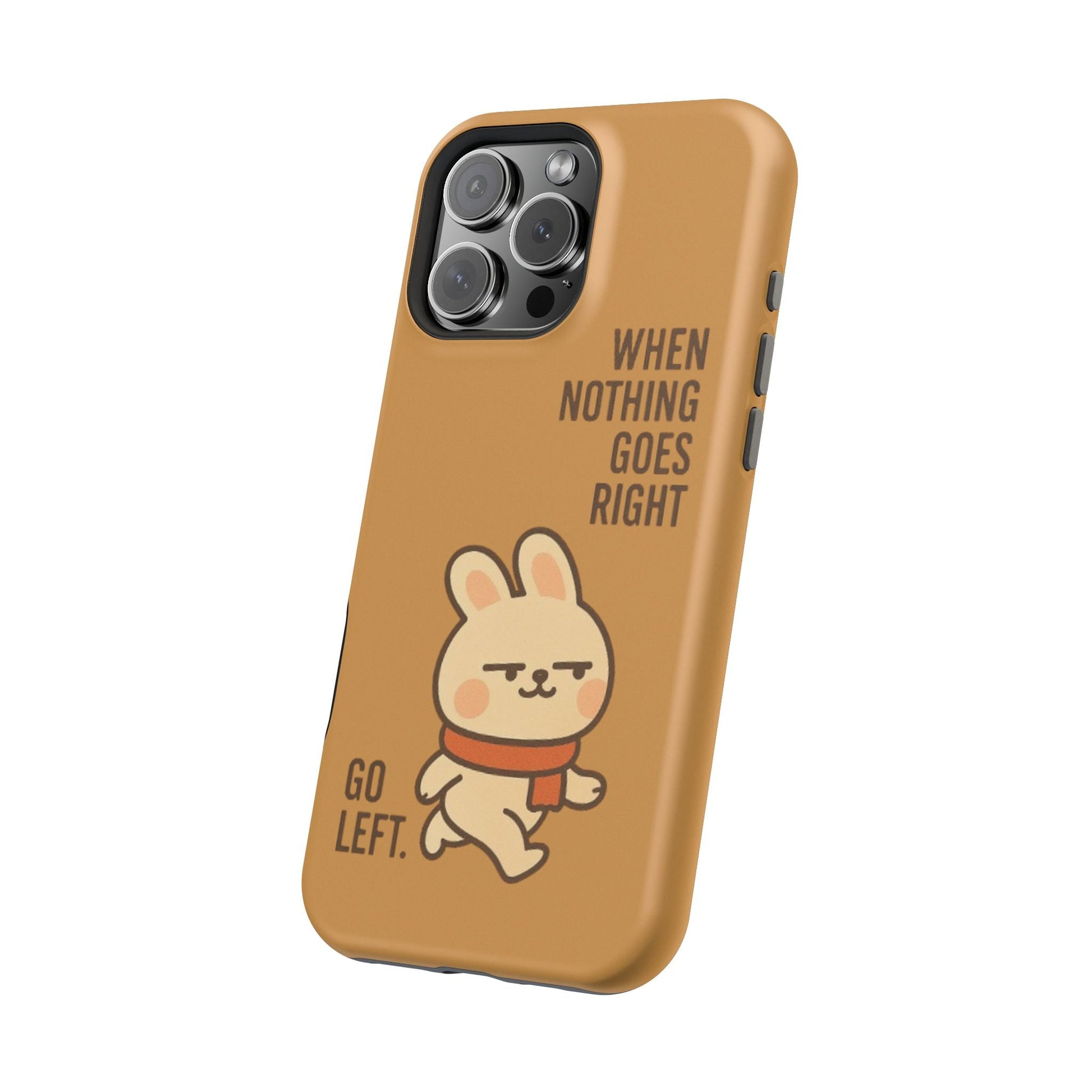 Capymo Family Cute Cartoon Bunny Tough Phone Case –Go Left Bunny "Toto" Phone Case - Capymo Family