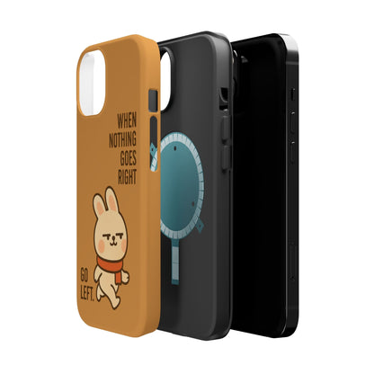 Capymo Family Cute Cartoon Bunny Tough Phone Case –Go Left Bunny "Toto" Phone Case - Capymo Family