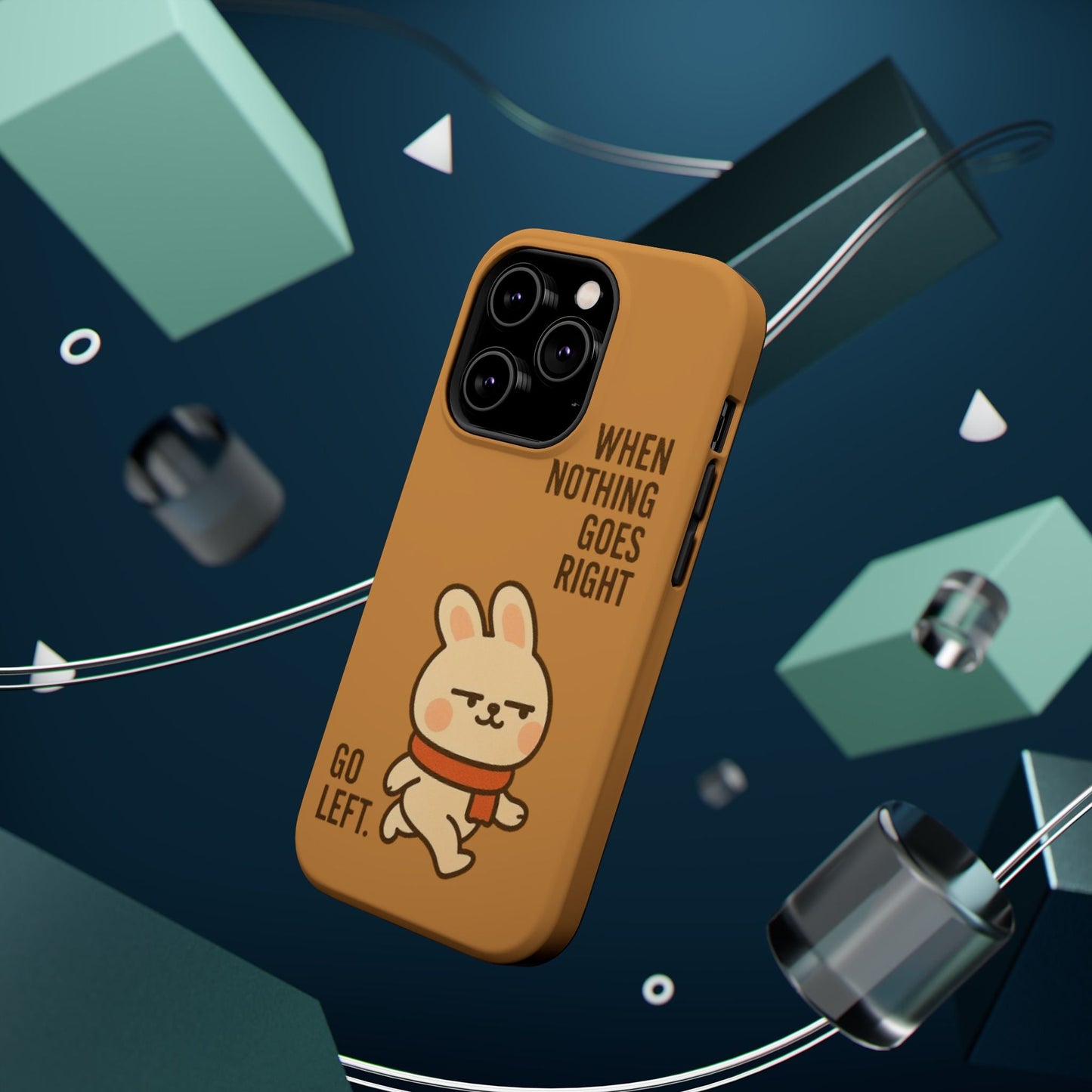 Capymo Family Cute Cartoon Bunny Tough Phone Case –Go Left Bunny "Toto" Phone Case - Capymo Family