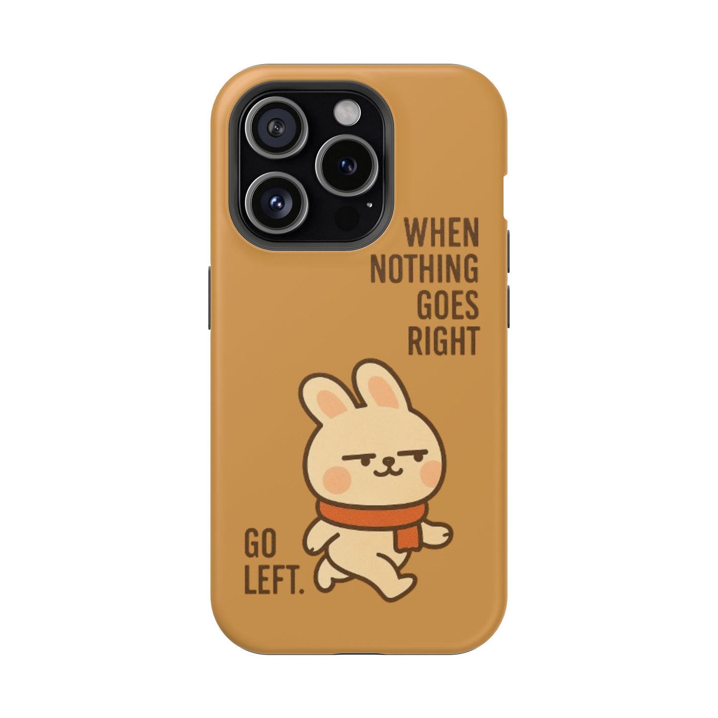 Capymo Family Cute Cartoon Bunny Tough Phone Case –Go Left Bunny "Toto" Phone Case - Capymo Family