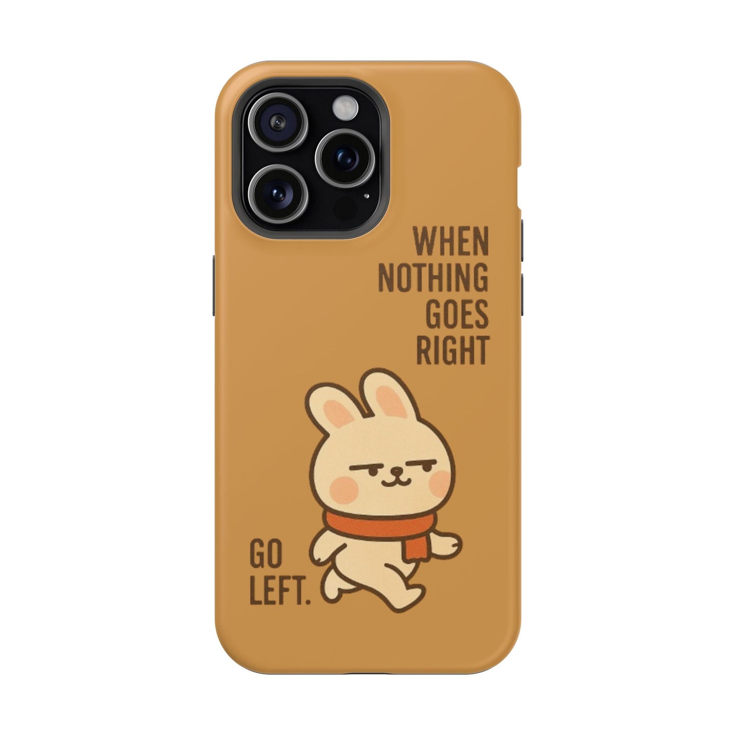 Capymo Family Cute Cartoon Bunny Tough Phone Case –Go Left Bunny "Toto" Phone Case - Capymo Family