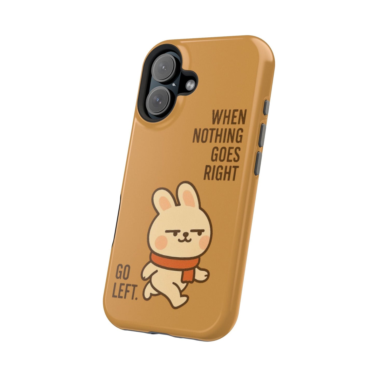Capymo Family Cute Cartoon Bunny Tough Phone Case –Go Left Bunny "Toto" Phone Case - Capymo Family