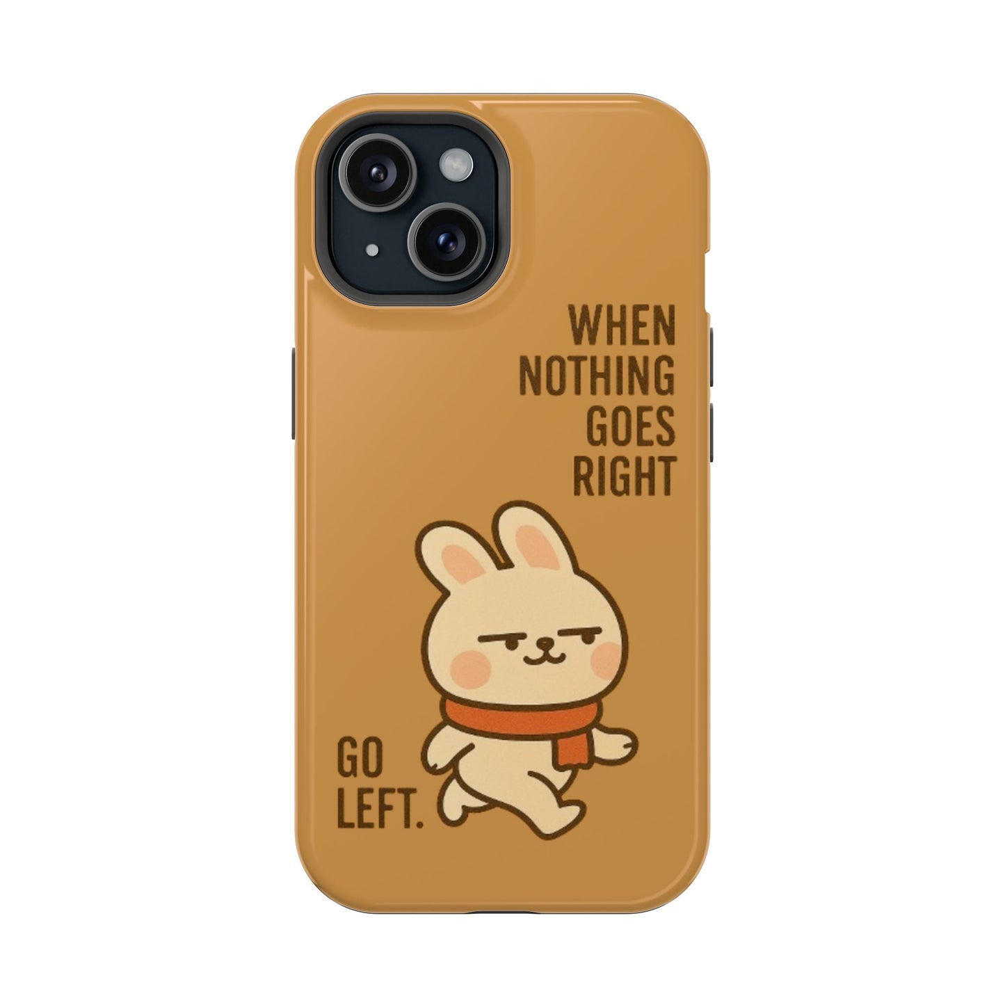 Capymo Family Cute Cartoon Bunny Tough Phone Case –Go Left Bunny "Toto" Phone Case - Capymo Family