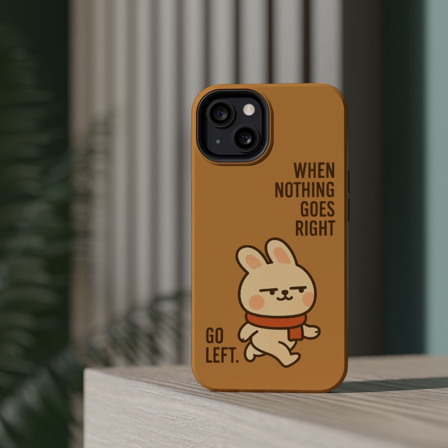 Capymo Family Cute Cartoon Bunny Tough Phone Case –Go Left Bunny "Toto" Phone Case - Capymo Family