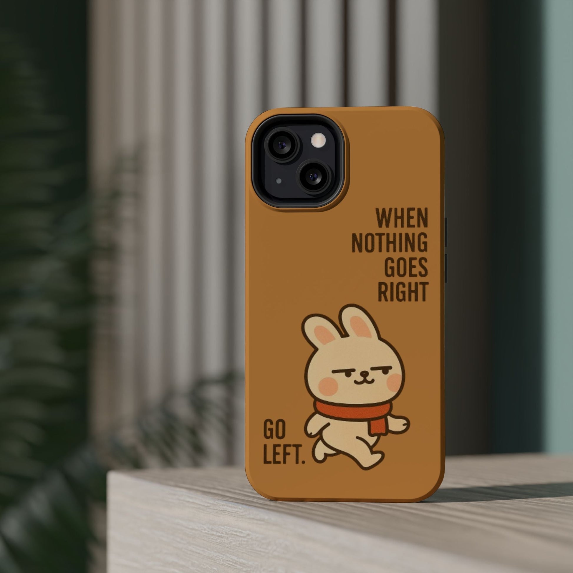 Capymo Family Cute Cartoon Bunny Tough Phone Case –Go Left Bunny "Toto" Phone Case - Capymo Family