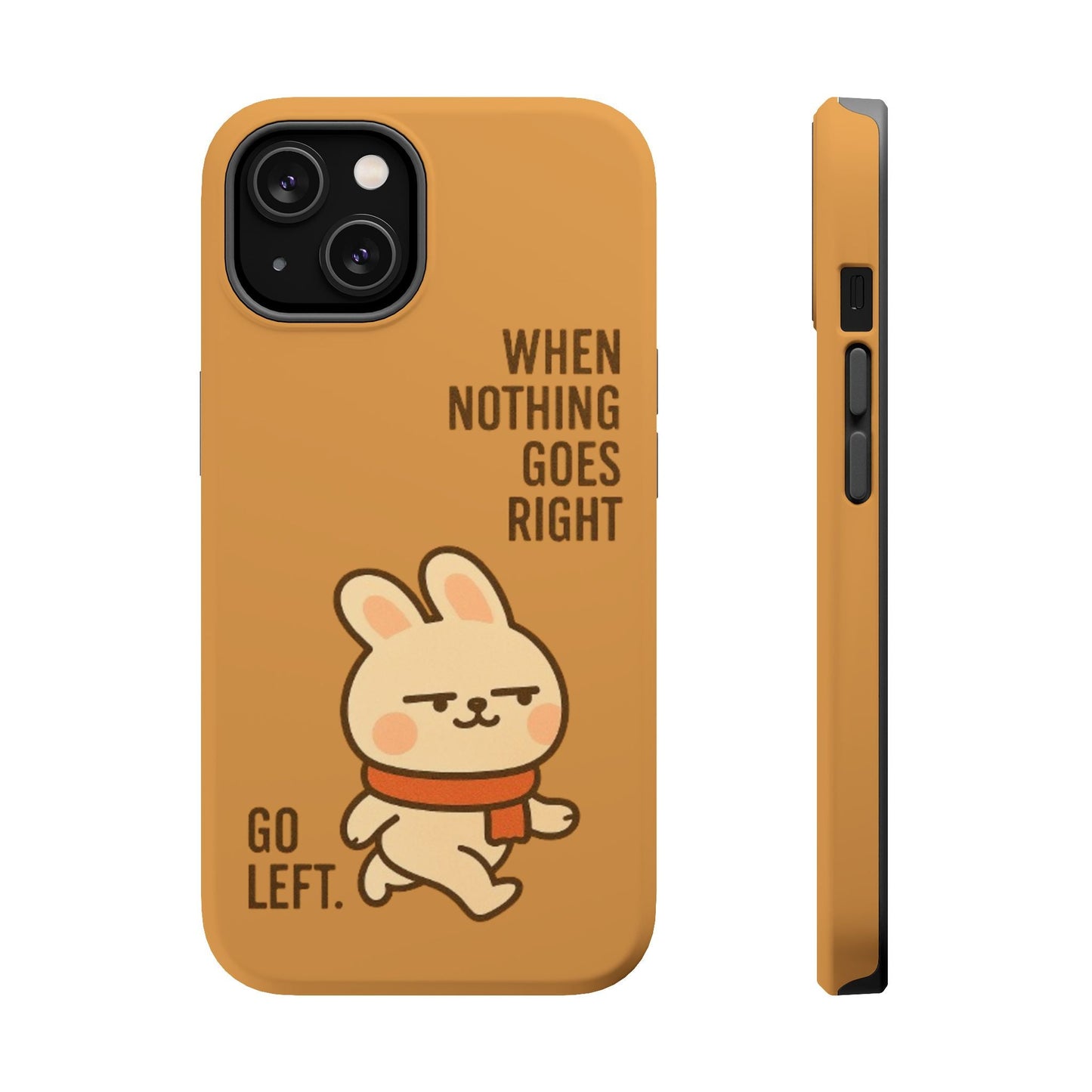 Capymo Family Cute Cartoon Bunny Tough Phone Case –Go Left Bunny "Toto" Phone Case - Capymo Family