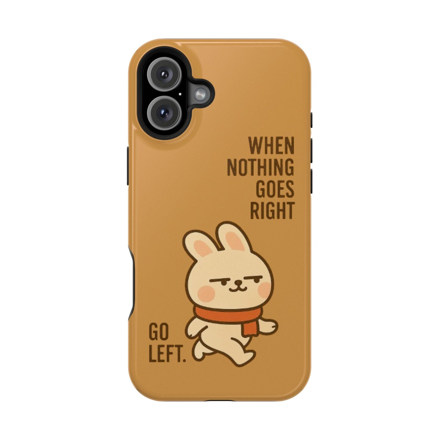 Capymo Family Cute Cartoon Bunny Tough Phone Case –Go Left Bunny "Toto" Phone Case - Capymo Family