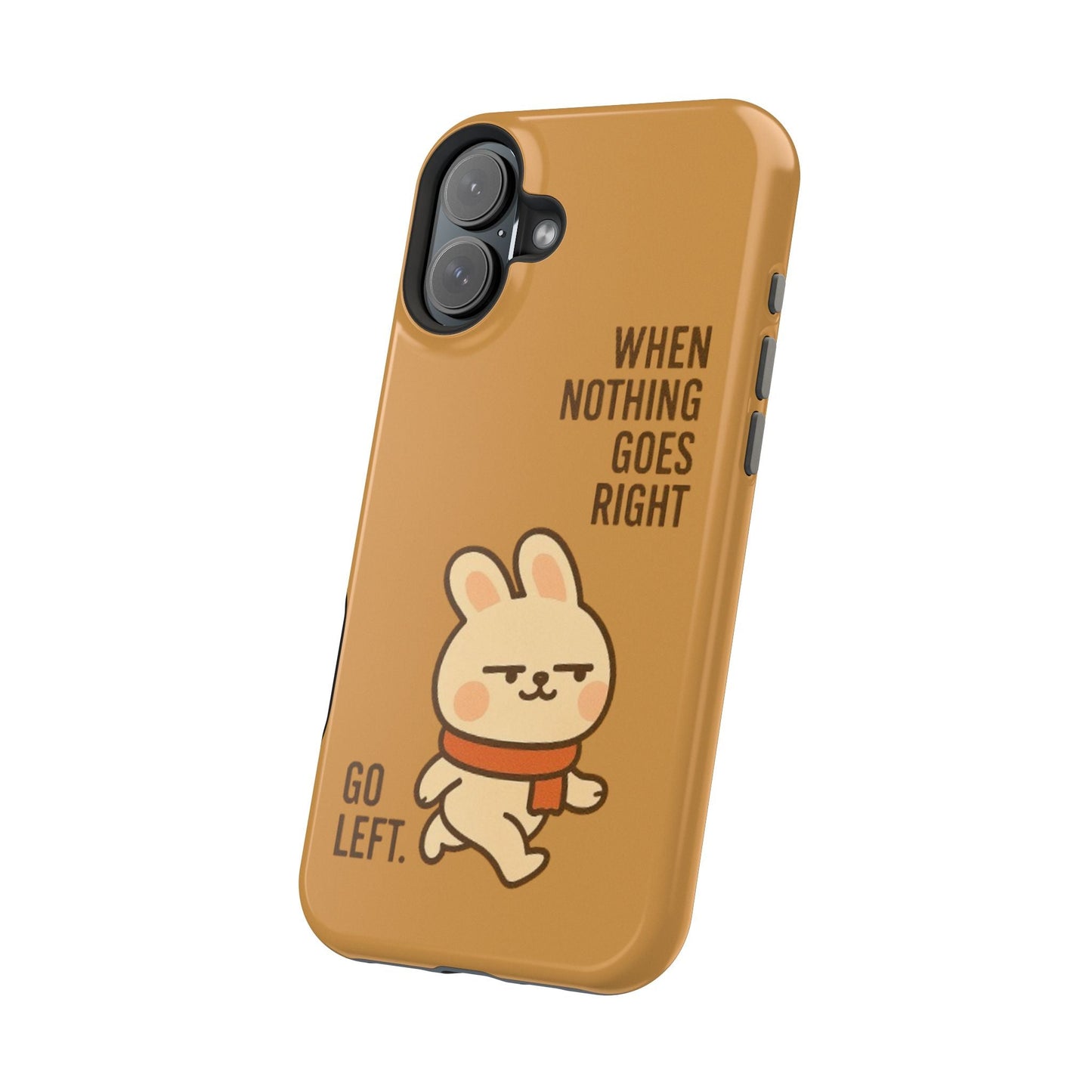 Capymo Family Cute Cartoon Bunny Tough Phone Case –Go Left Bunny "Toto" Phone Case - Capymo Family