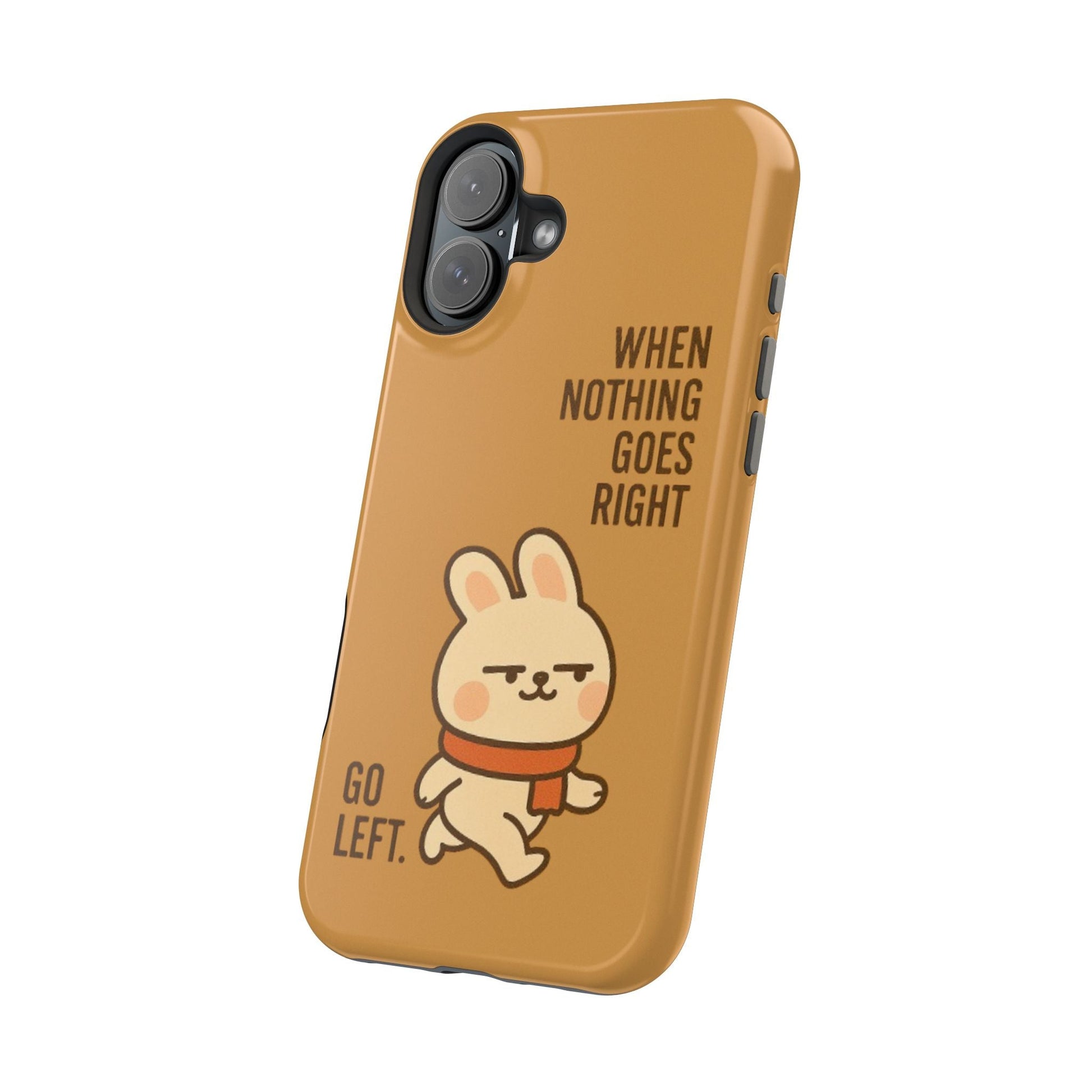 Capymo Family Cute Cartoon Bunny Tough Phone Case –Go Left Bunny "Toto" Phone Case - Capymo Family