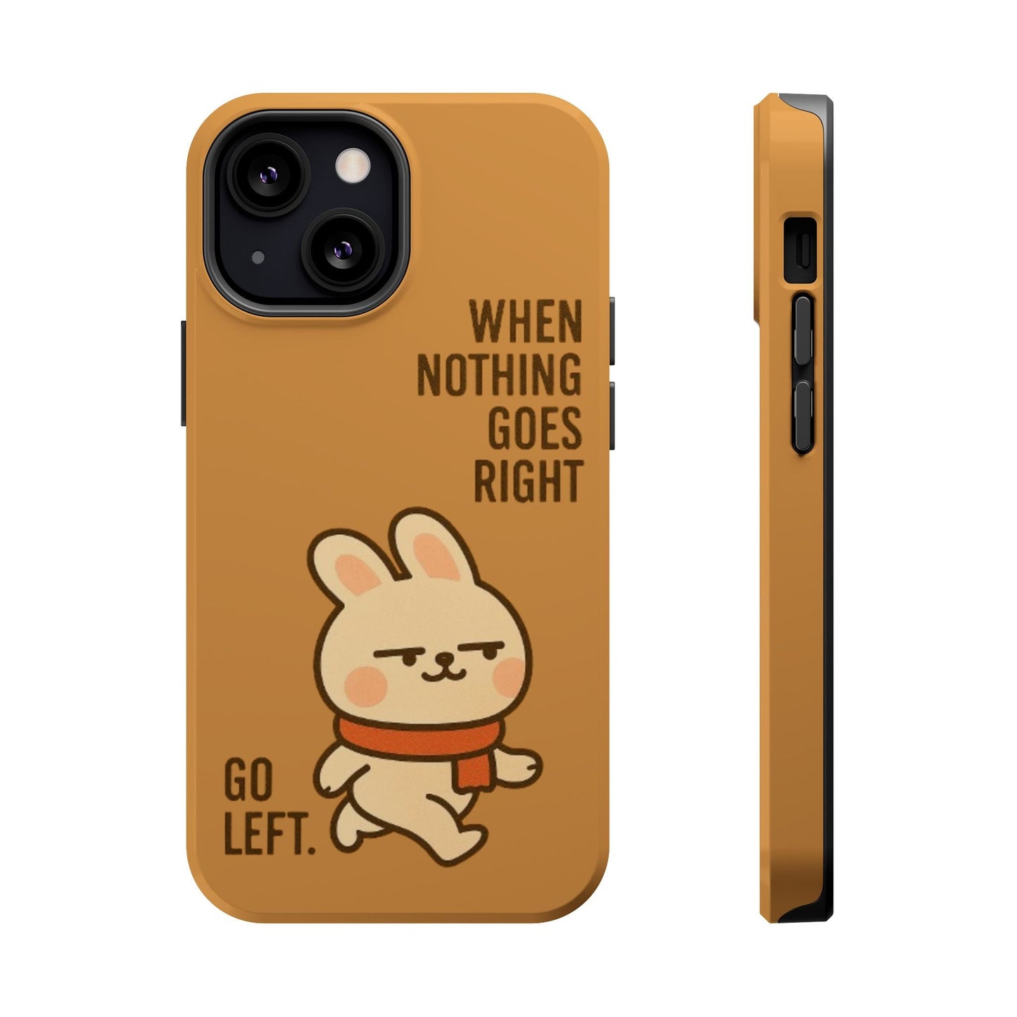 Capymo Family Cute Cartoon Bunny Tough Phone Case –Go Left Bunny "Toto" Phone Case - Capymo Family