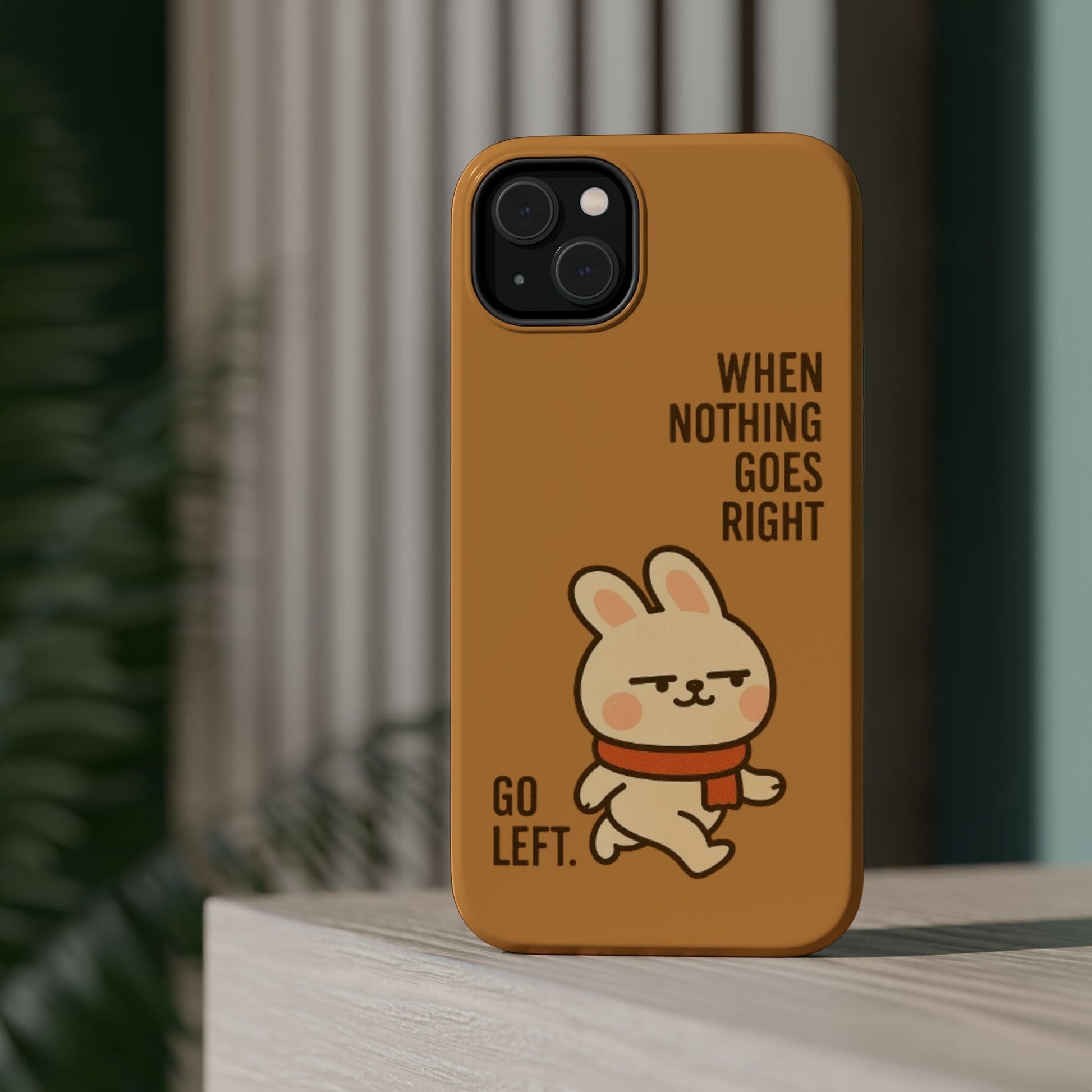 Capymo Family Cute Cartoon Bunny Tough Phone Case –Go Left Bunny "Toto" Phone Case - Capymo Family