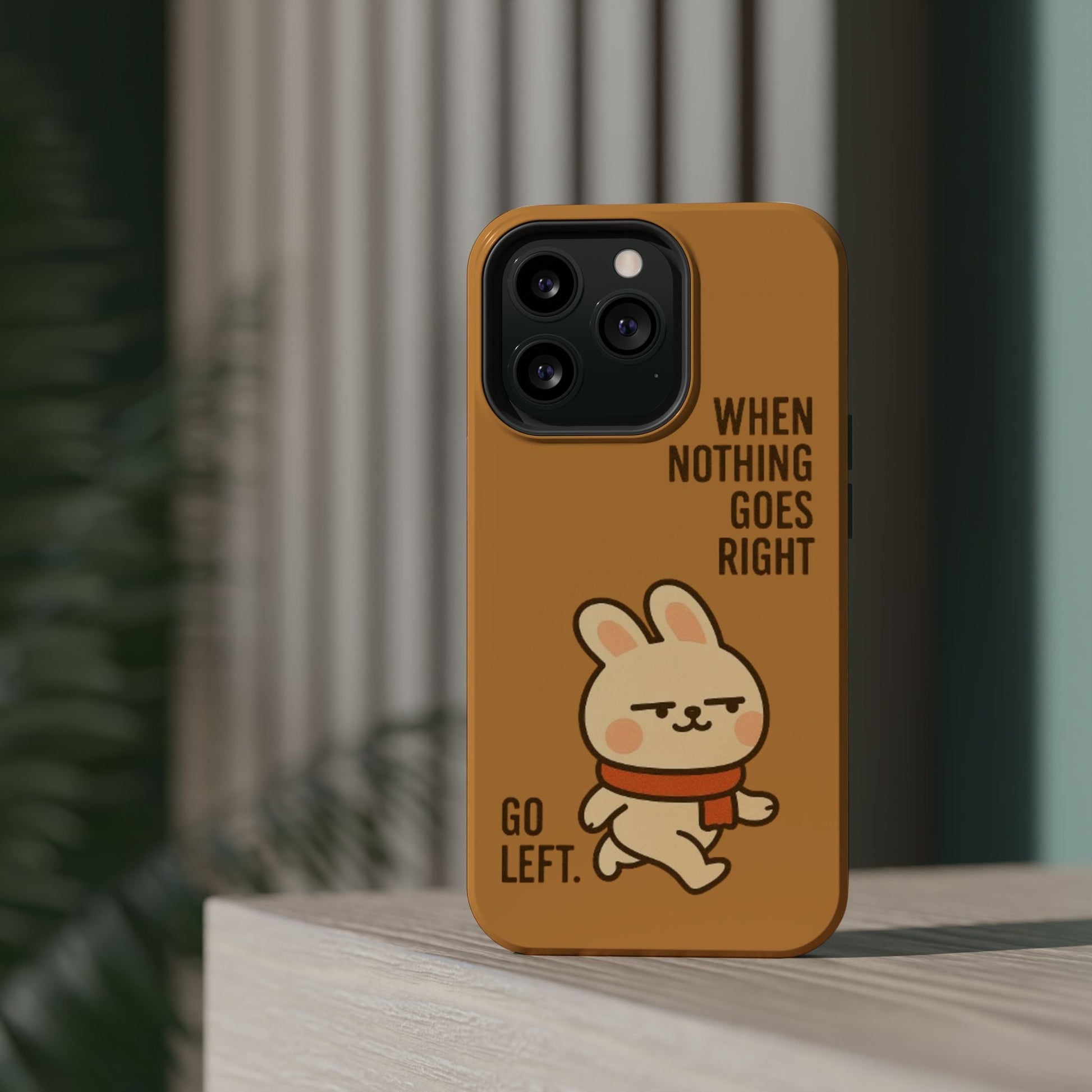 Capymo Family Cute Cartoon Bunny Tough Phone Case –Go Left Bunny "Toto" Phone Case - Capymo Family