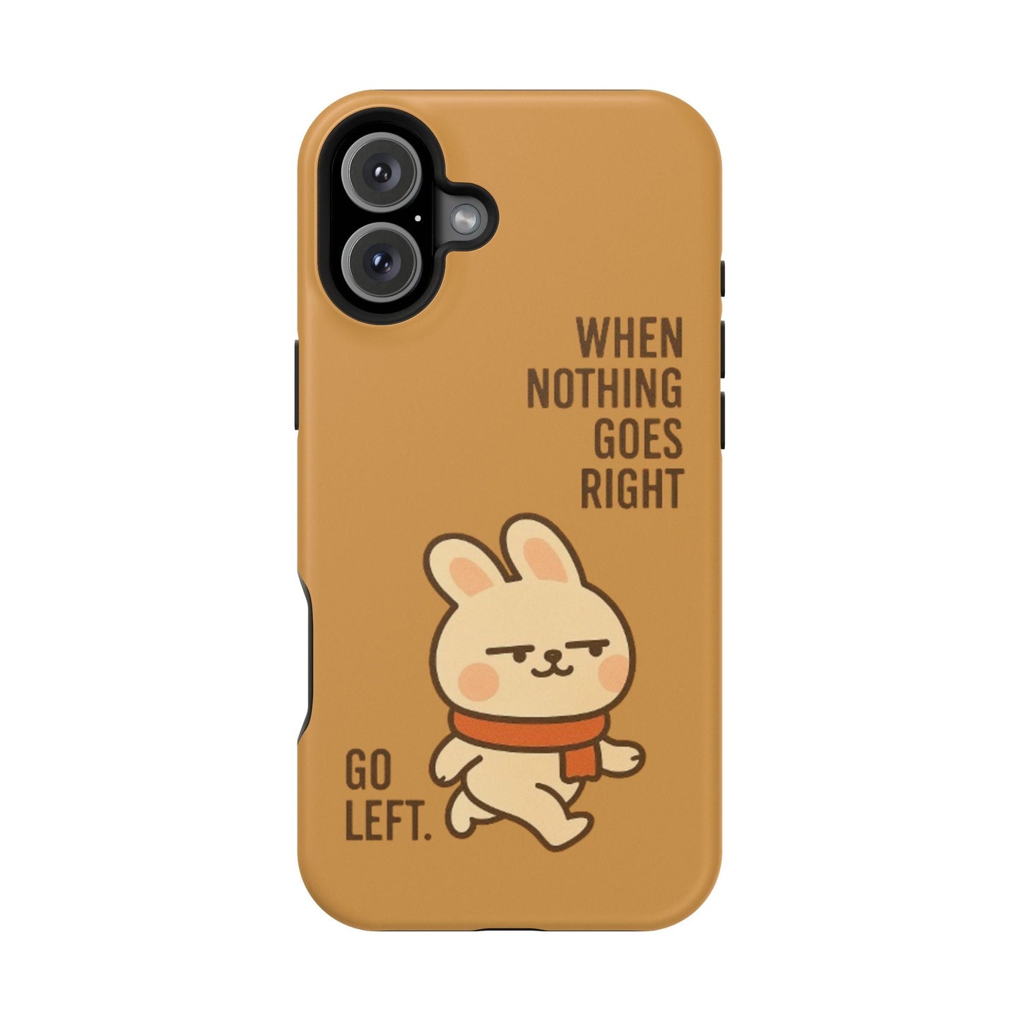 Capymo Family Cute Cartoon Bunny Tough Phone Case –Go Left Bunny "Toto" Phone Case - Capymo Family