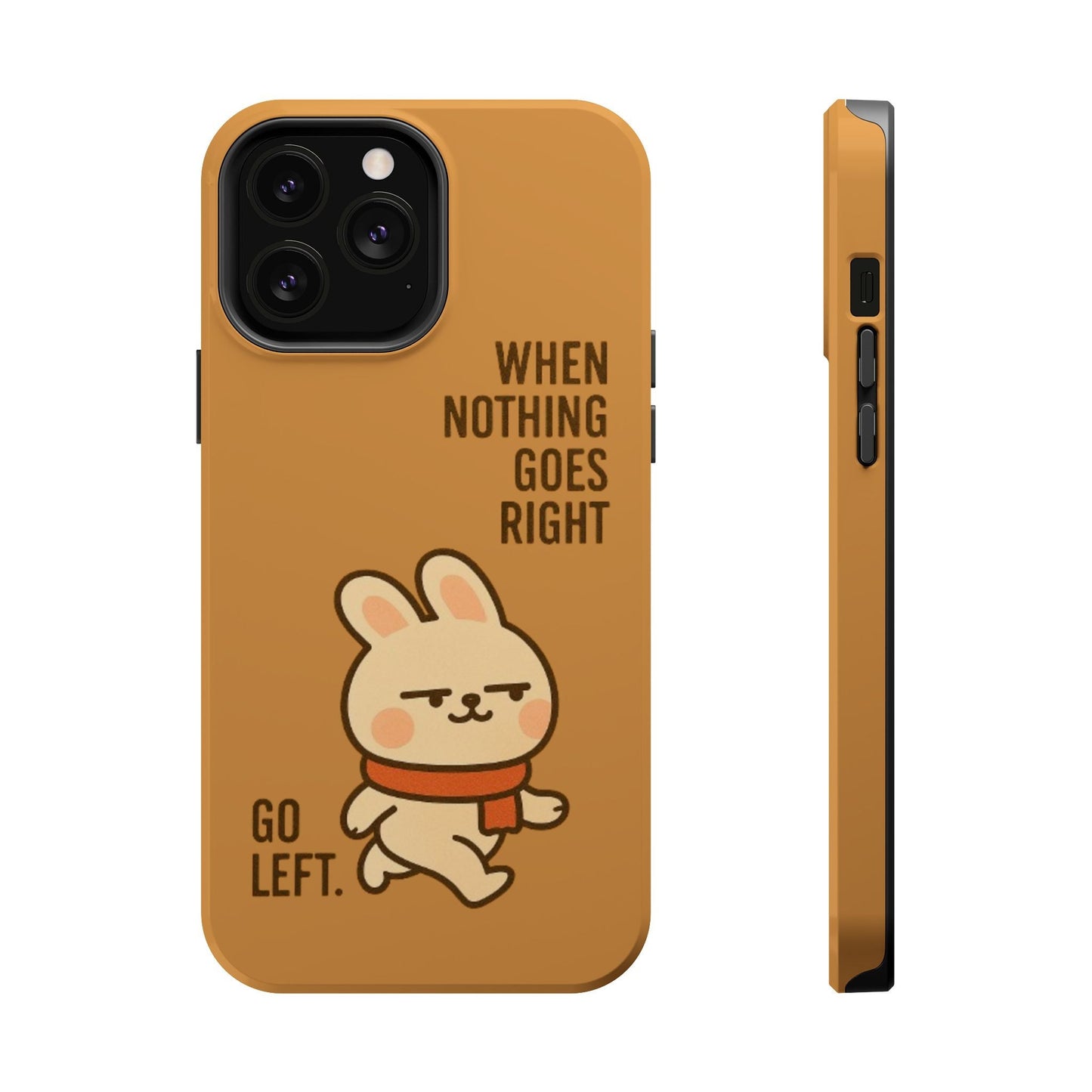 Capymo Family Cute Cartoon Bunny Tough Phone Case –Go Left Bunny "Toto" Phone Case - Capymo Family