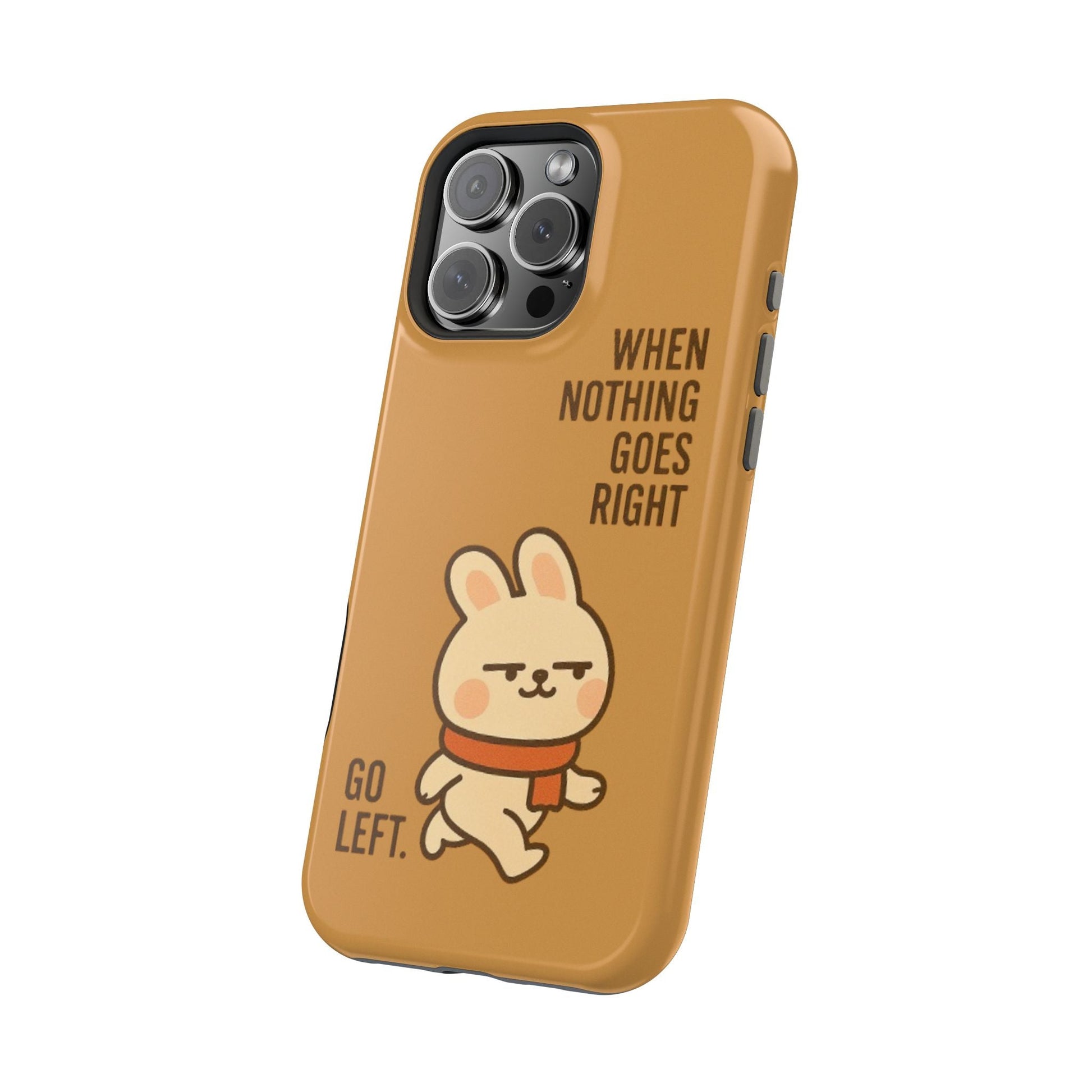 Capymo Family Cute Cartoon Bunny Tough Phone Case –Go Left Bunny "Toto" Phone Case - Capymo Family