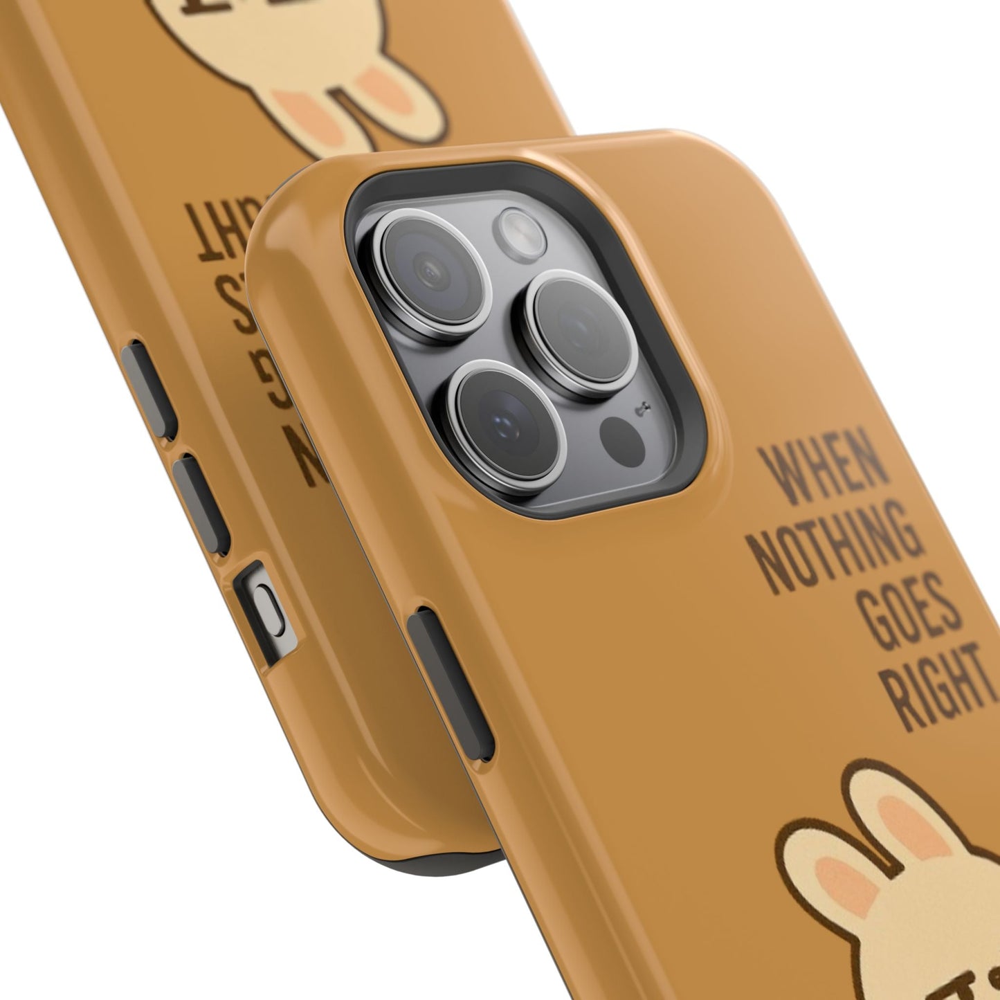Capymo Family Cute Cartoon Bunny Tough Phone Case –Go Left Bunny "Toto" Phone Case - Capymo Family