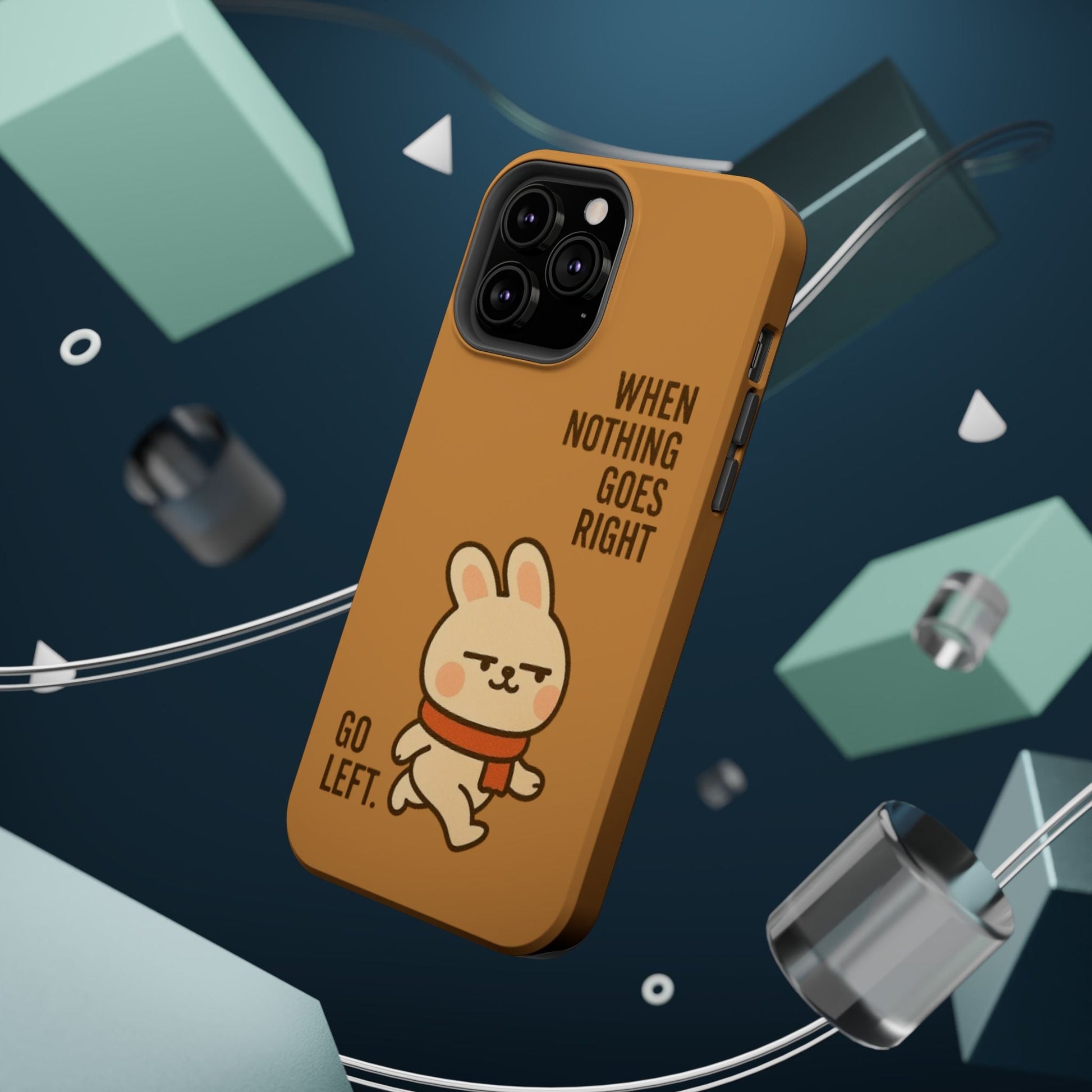 Capymo Family Cute Cartoon Bunny Tough Phone Case –Go Left Bunny "Toto" Phone Case - Capymo Family