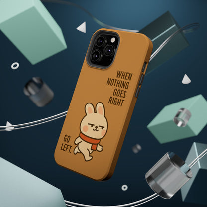 Capymo Family Cute Cartoon Bunny Tough Phone Case –Go Left Bunny "Toto" Phone Case - Capymo Family