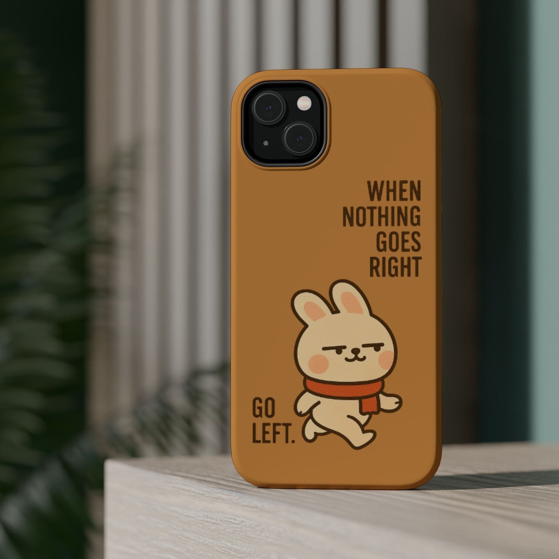 Capymo Family Cute Cartoon Bunny Tough Phone Case –Go Left Bunny "Toto" Phone Case - Capymo Family