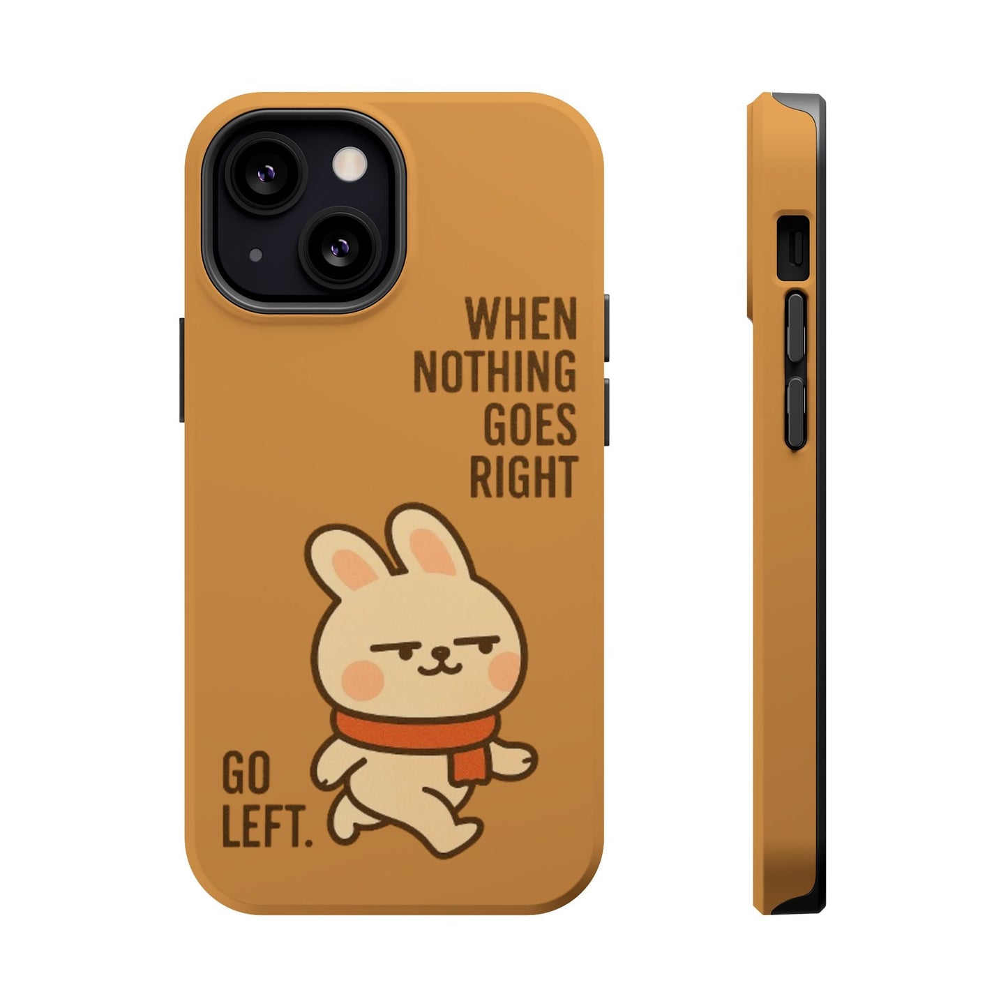 Capymo Family Cute Cartoon Bunny Tough Phone Case –Go Left Bunny "Toto" Phone Case - Capymo Family