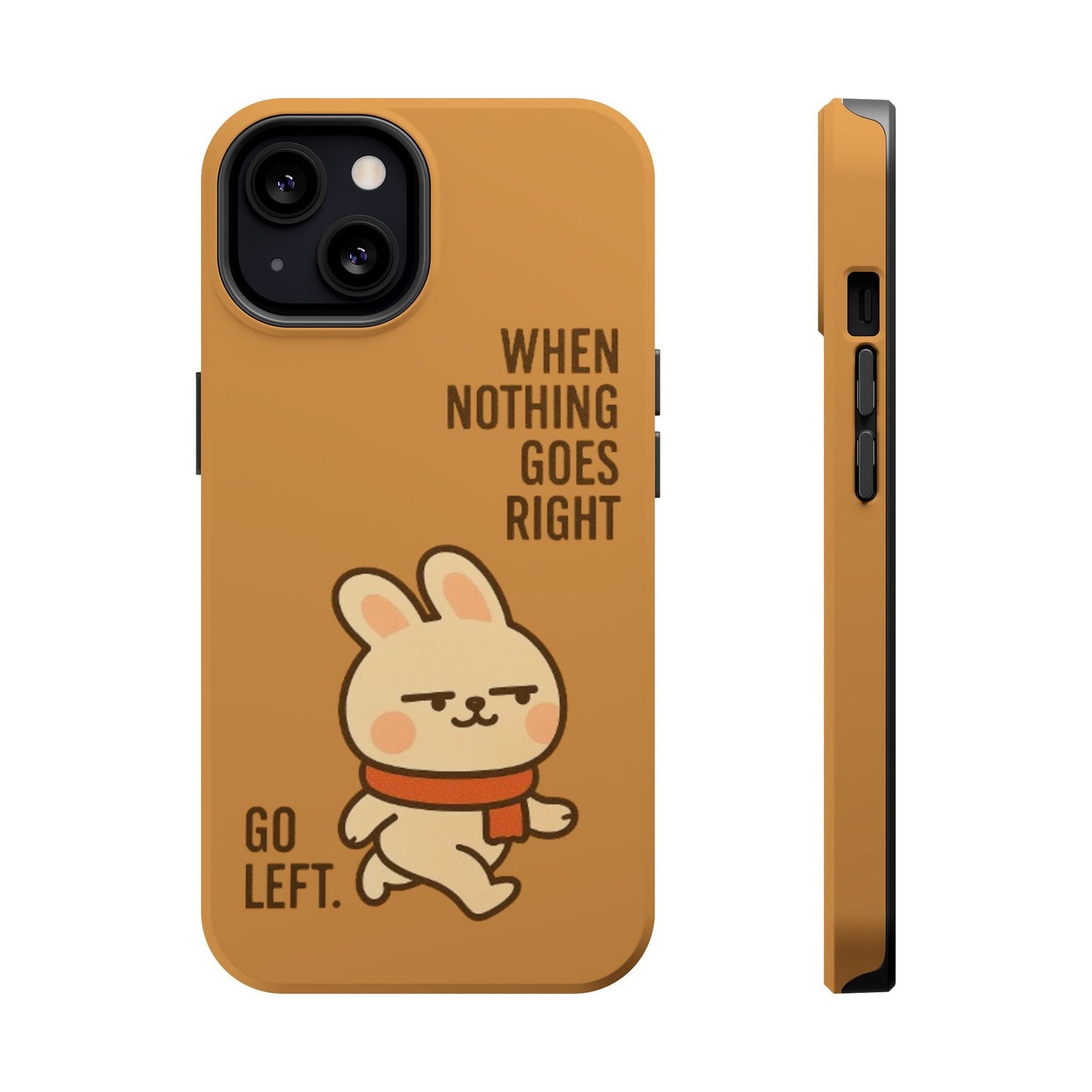 Capymo Family Cute Cartoon Bunny Tough Phone Case –Go Left Bunny "Toto" Phone Case - Capymo Family