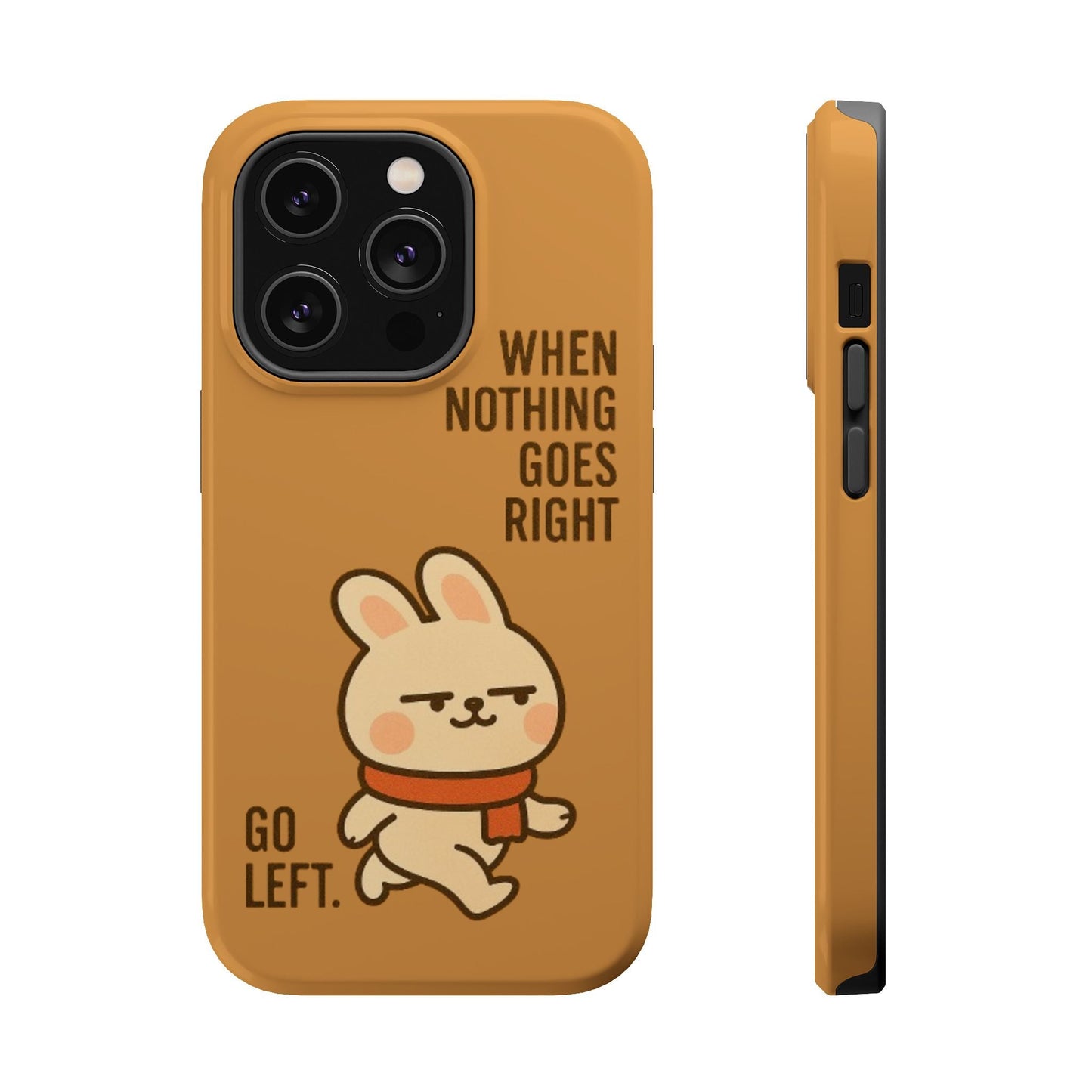 Capymo Family Cute Cartoon Bunny Tough Phone Case –Go Left Bunny "Toto" Phone Case - Capymo Family