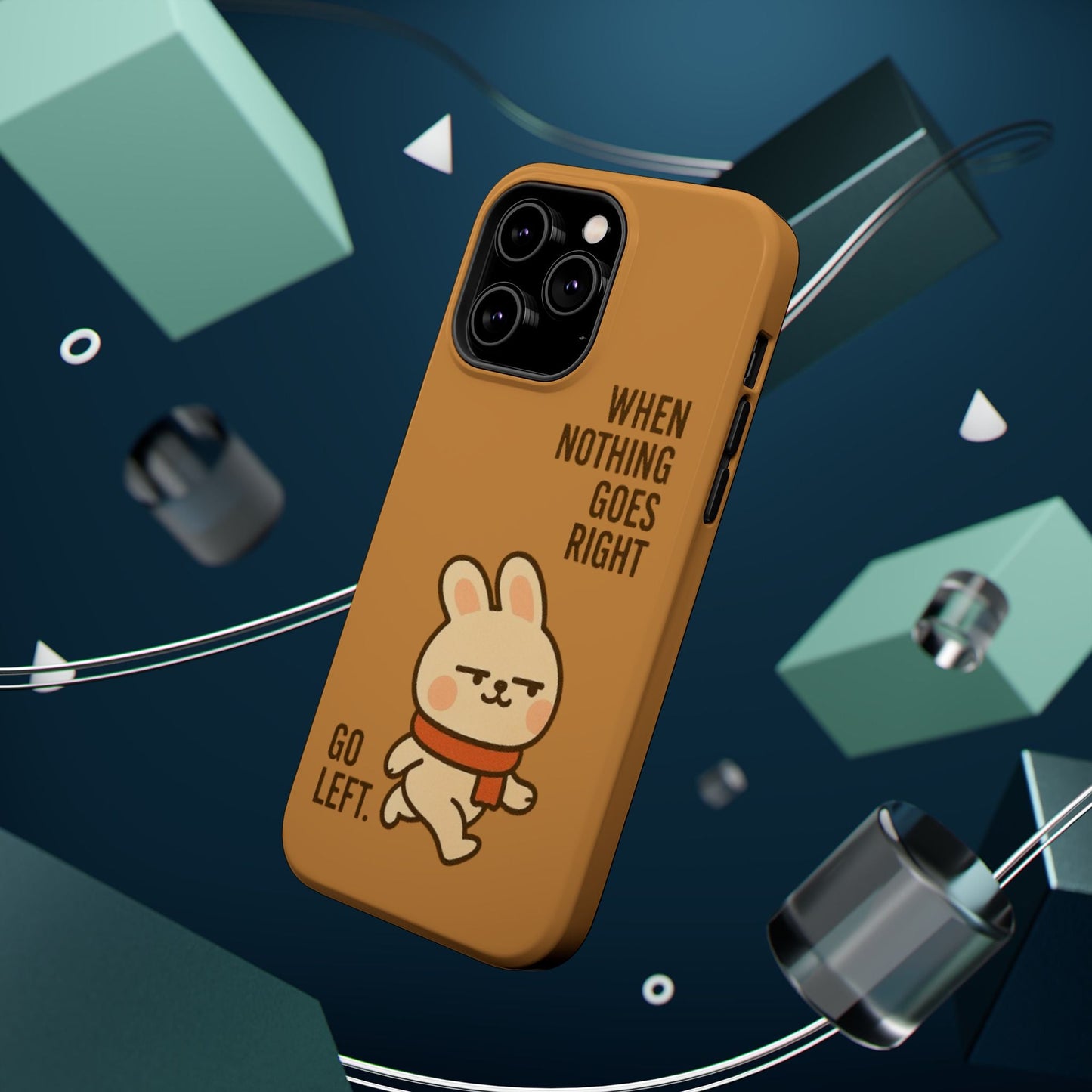 Capymo Family Cute Cartoon Bunny Tough Phone Case –Go Left Bunny "Toto" Phone Case - Capymo Family