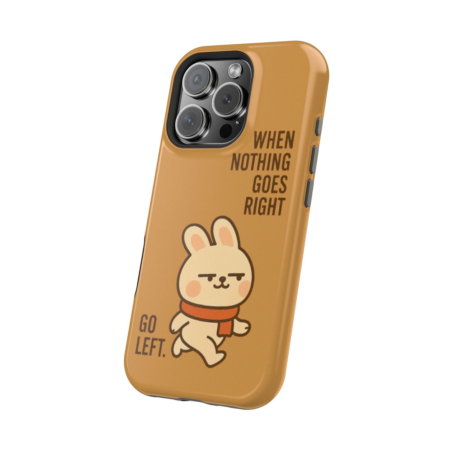 Capymo Family Cute Cartoon Bunny Tough Phone Case –Go Left Bunny "Toto" Phone Case - Capymo Family
