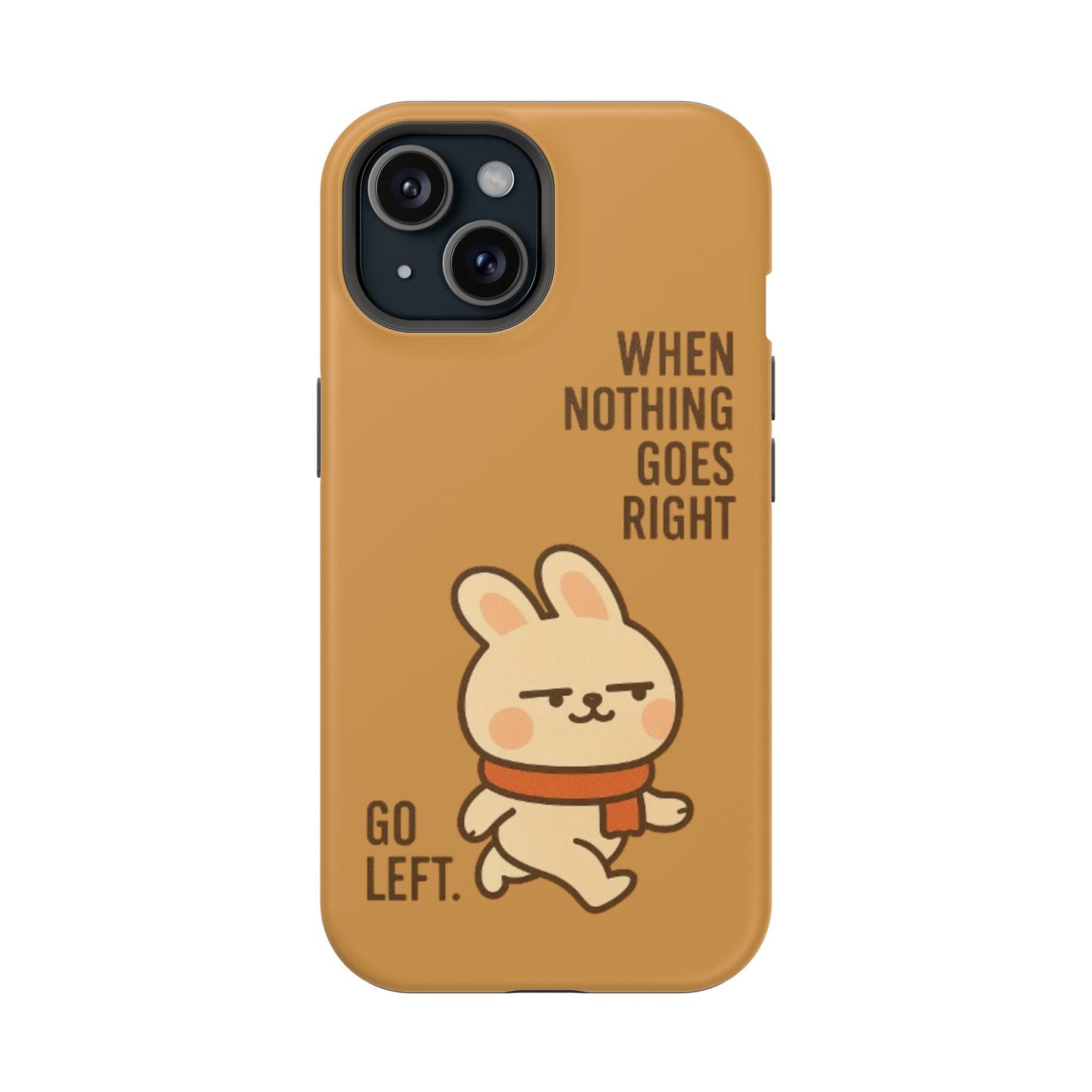 Capymo Family Cute Cartoon Bunny Tough Phone Case –Go Left Bunny "Toto" Phone Case - Capymo Family