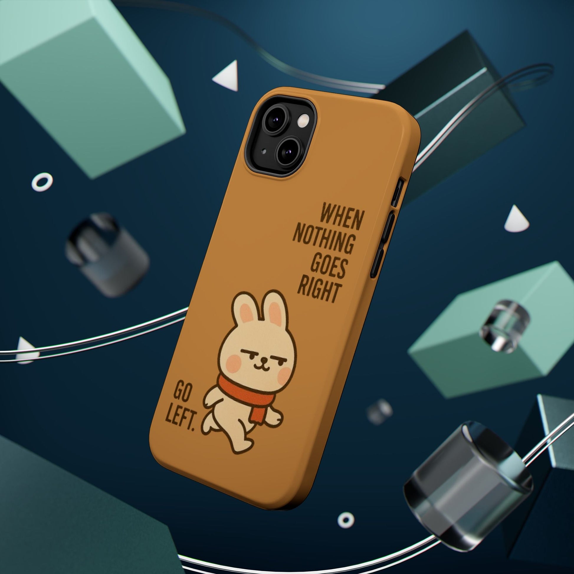 Capymo Family Cute Cartoon Bunny Tough Phone Case –Go Left Bunny "Toto" Phone Case - Capymo Family