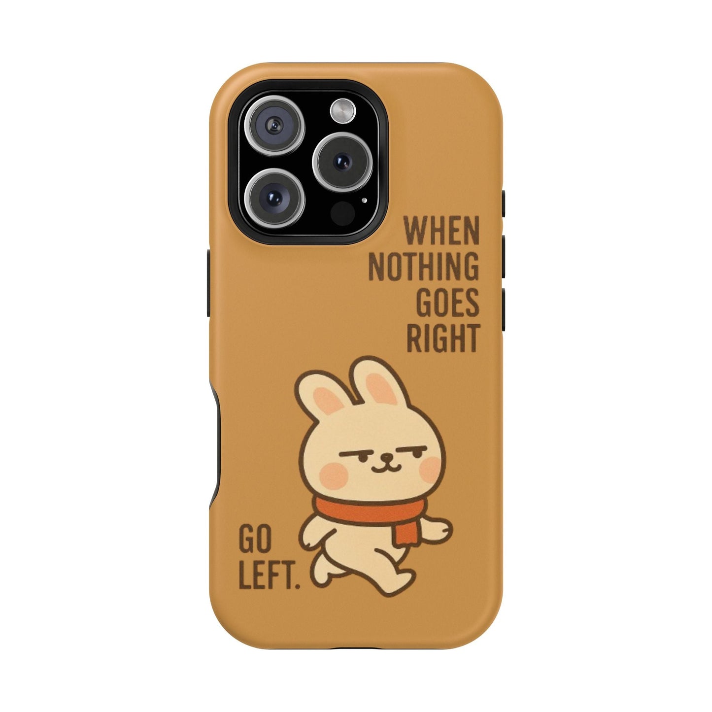 Capymo Family Cute Cartoon Bunny Tough Phone Case –Go Left Bunny "Toto" Phone Case - Capymo Family