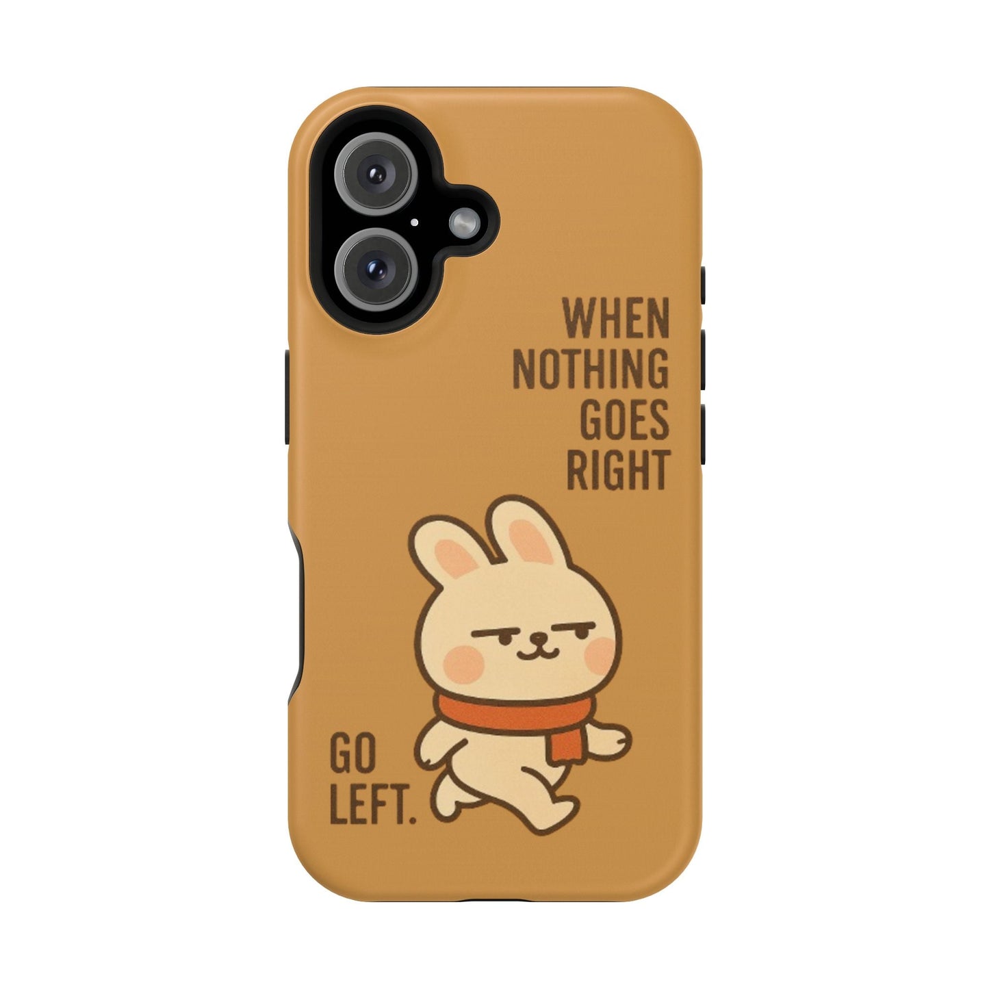 Capymo Family Cute Cartoon Bunny Tough Phone Case –Go Left Bunny "Toto" Phone Case - Capymo Family