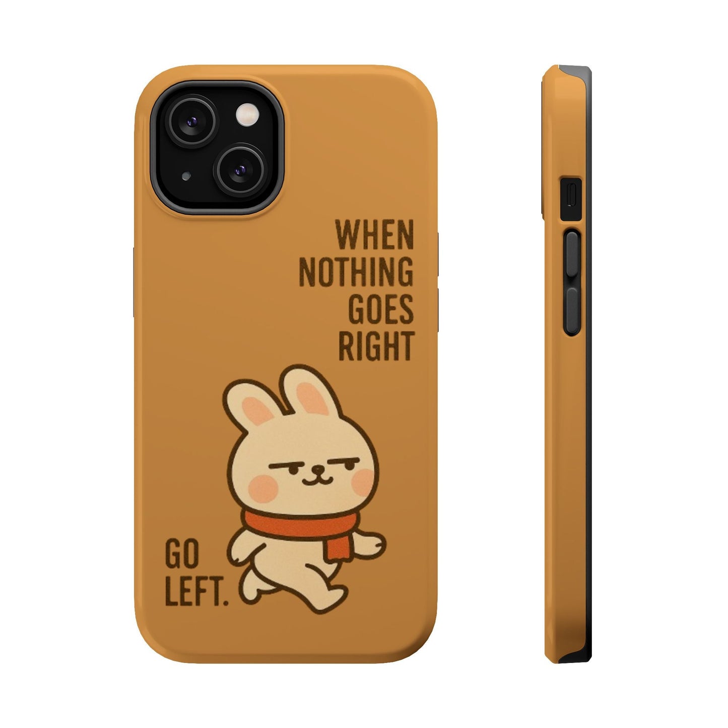 Capymo Family Cute Cartoon Bunny Tough Phone Case –Go Left Bunny "Toto" Phone Case - Capymo Family